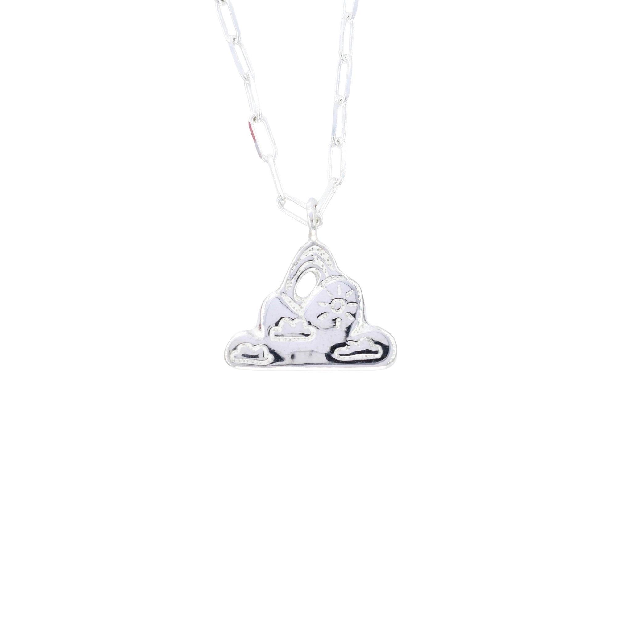 Silver cloud necklace