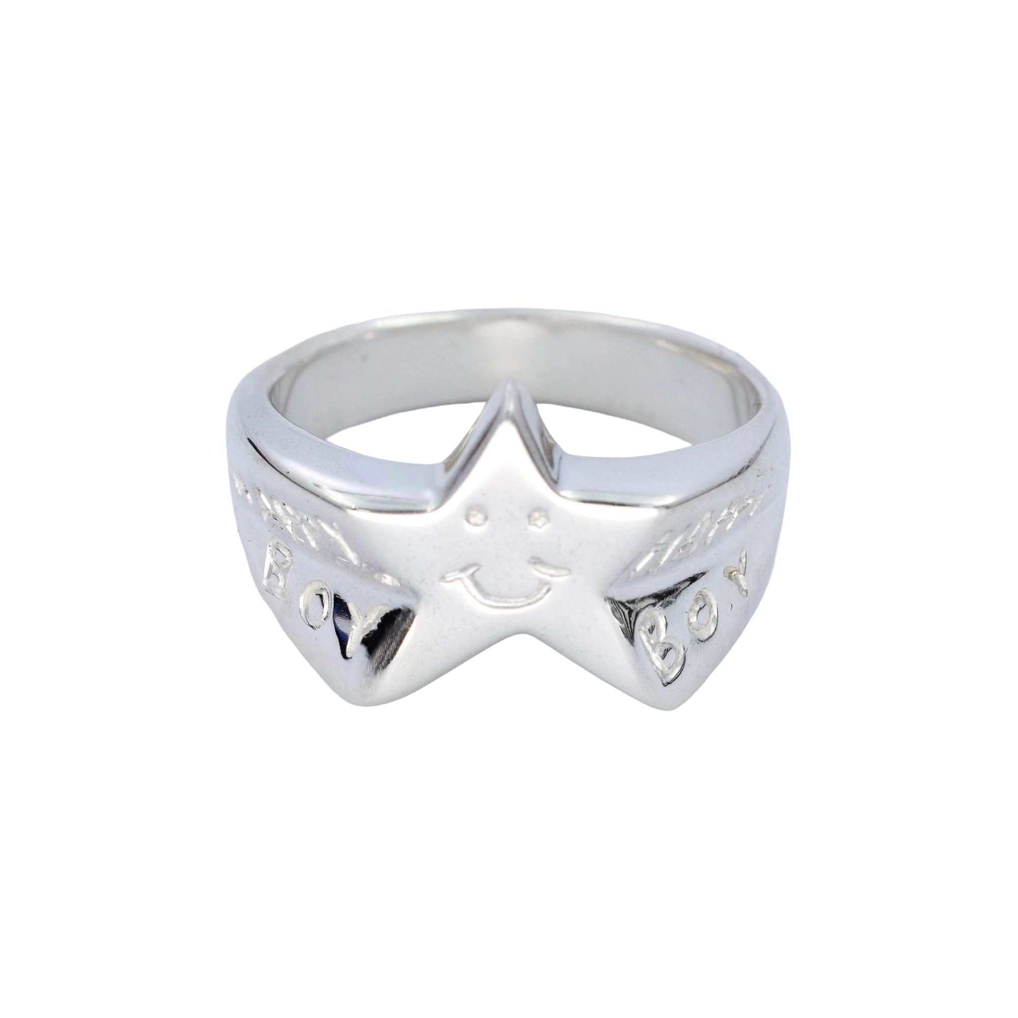 Happy boy star signet ring