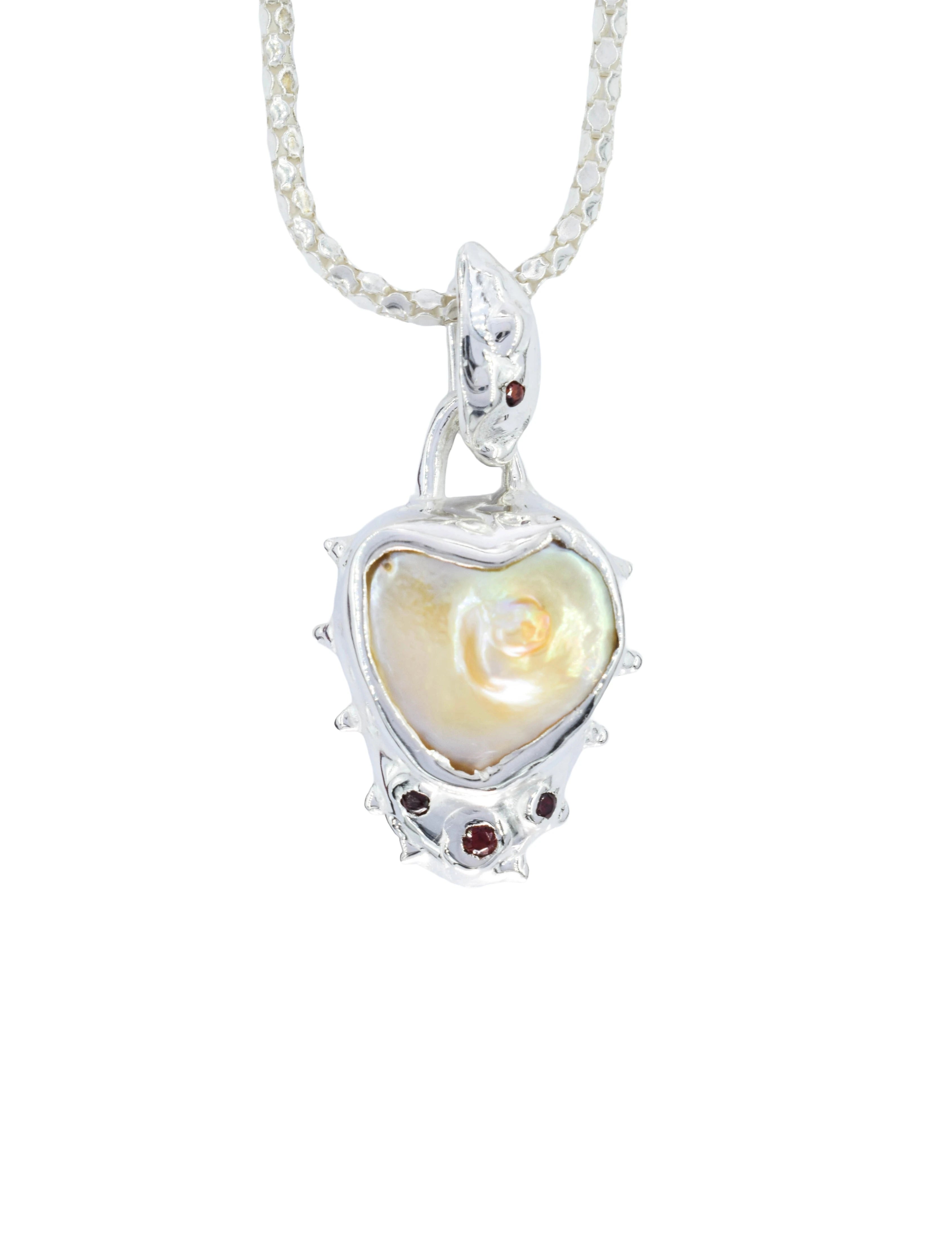Organic heart necklace