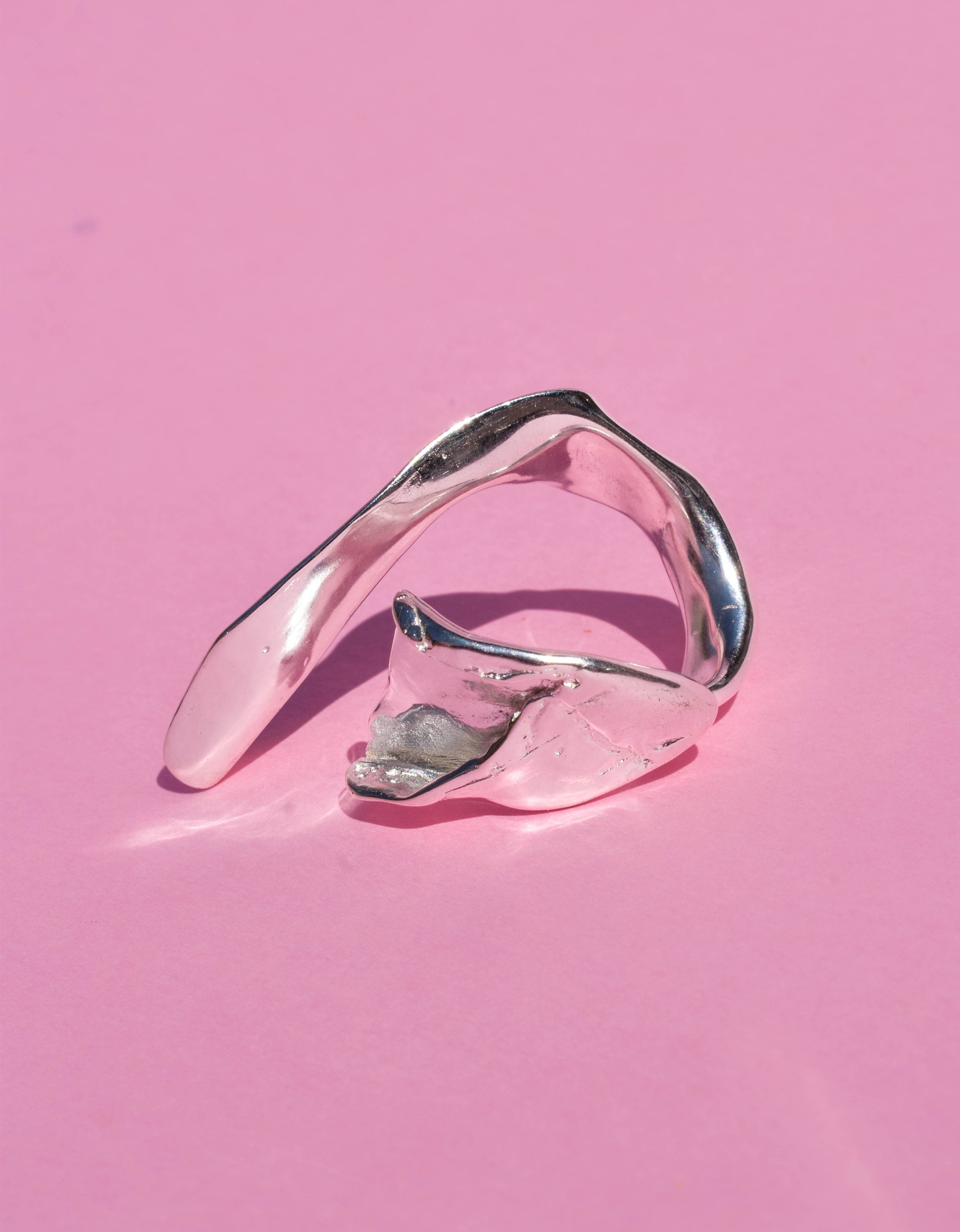Silver statement ring