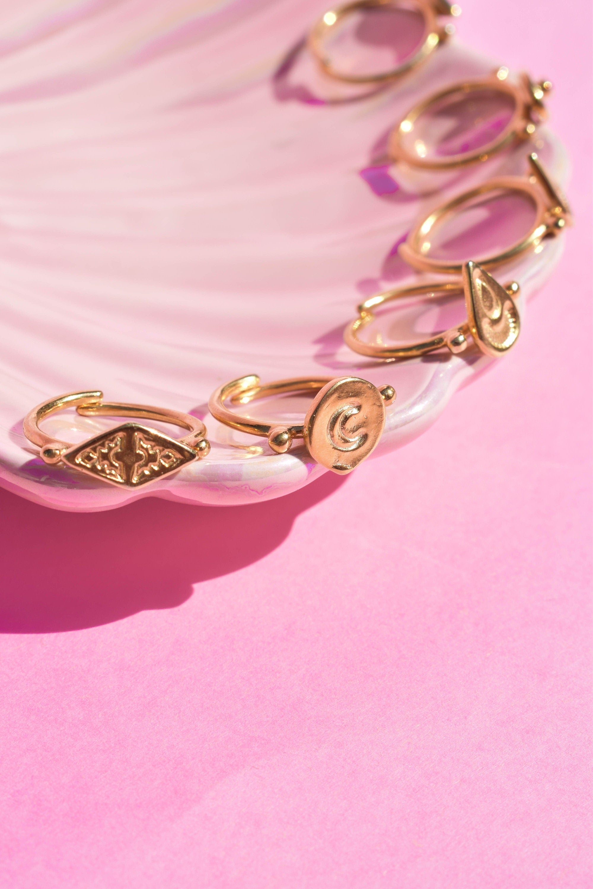 Crescent moon ring