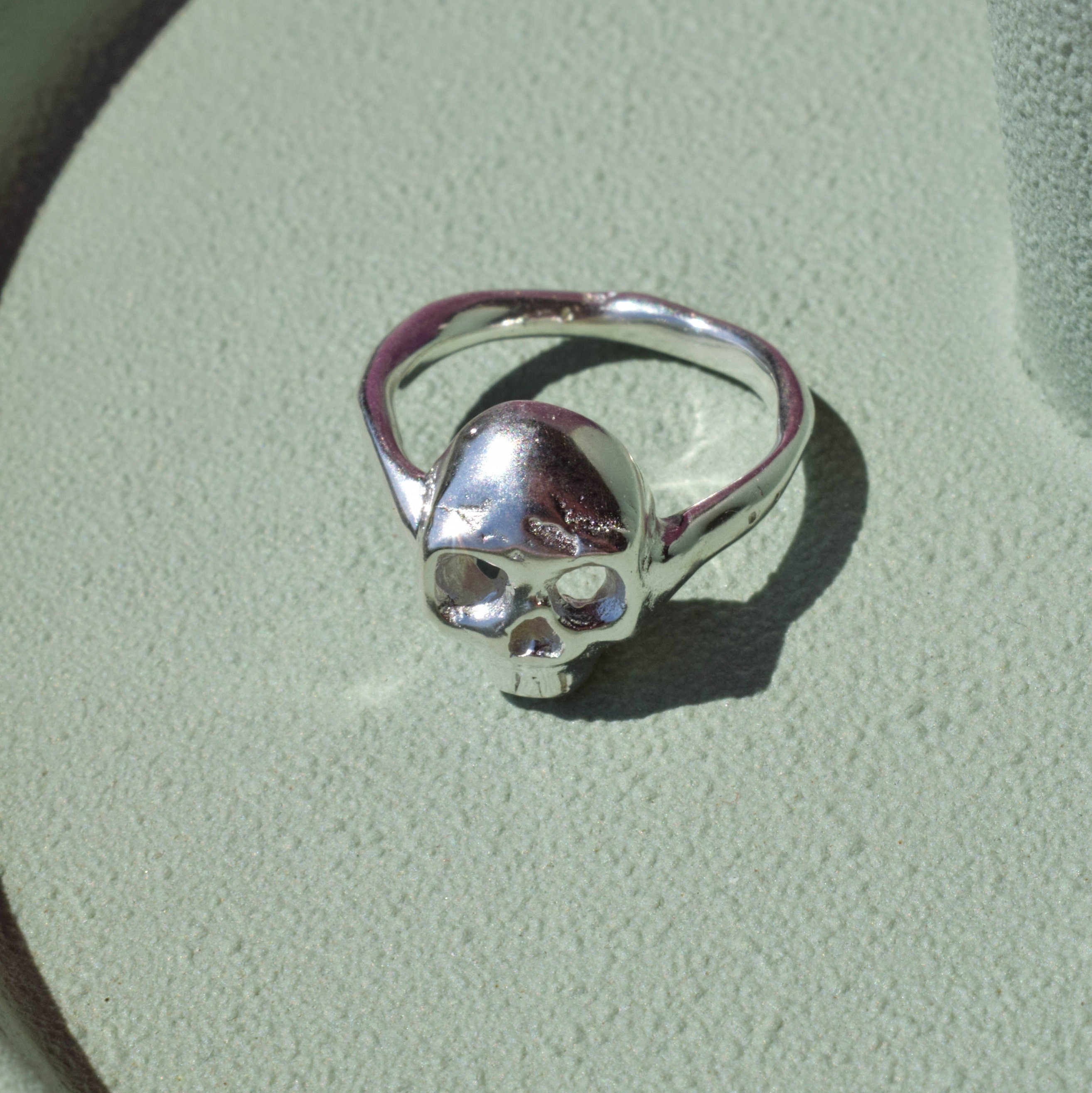 Silver skull ring