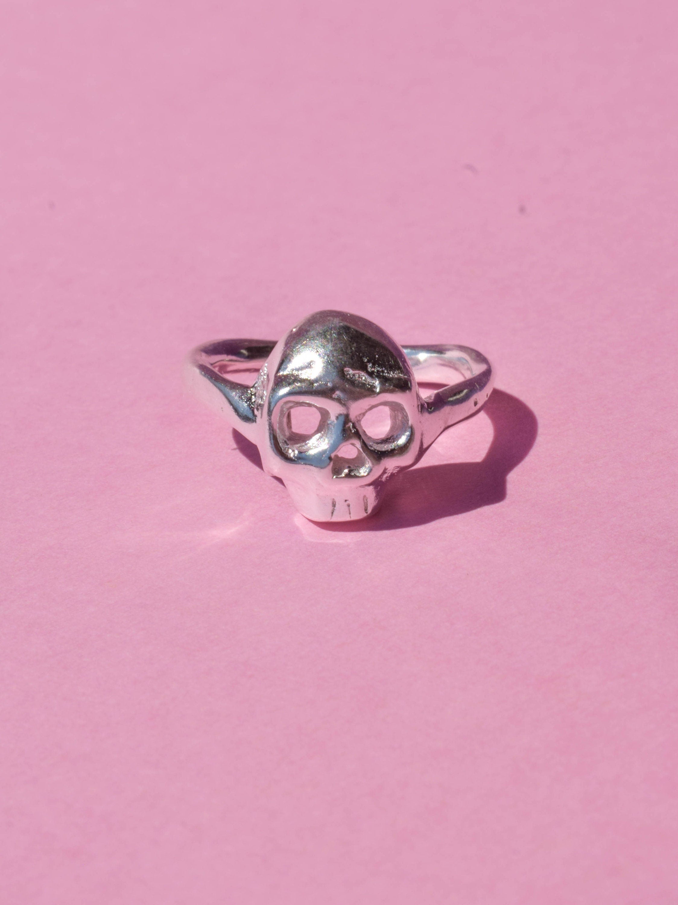 Silver skull ring