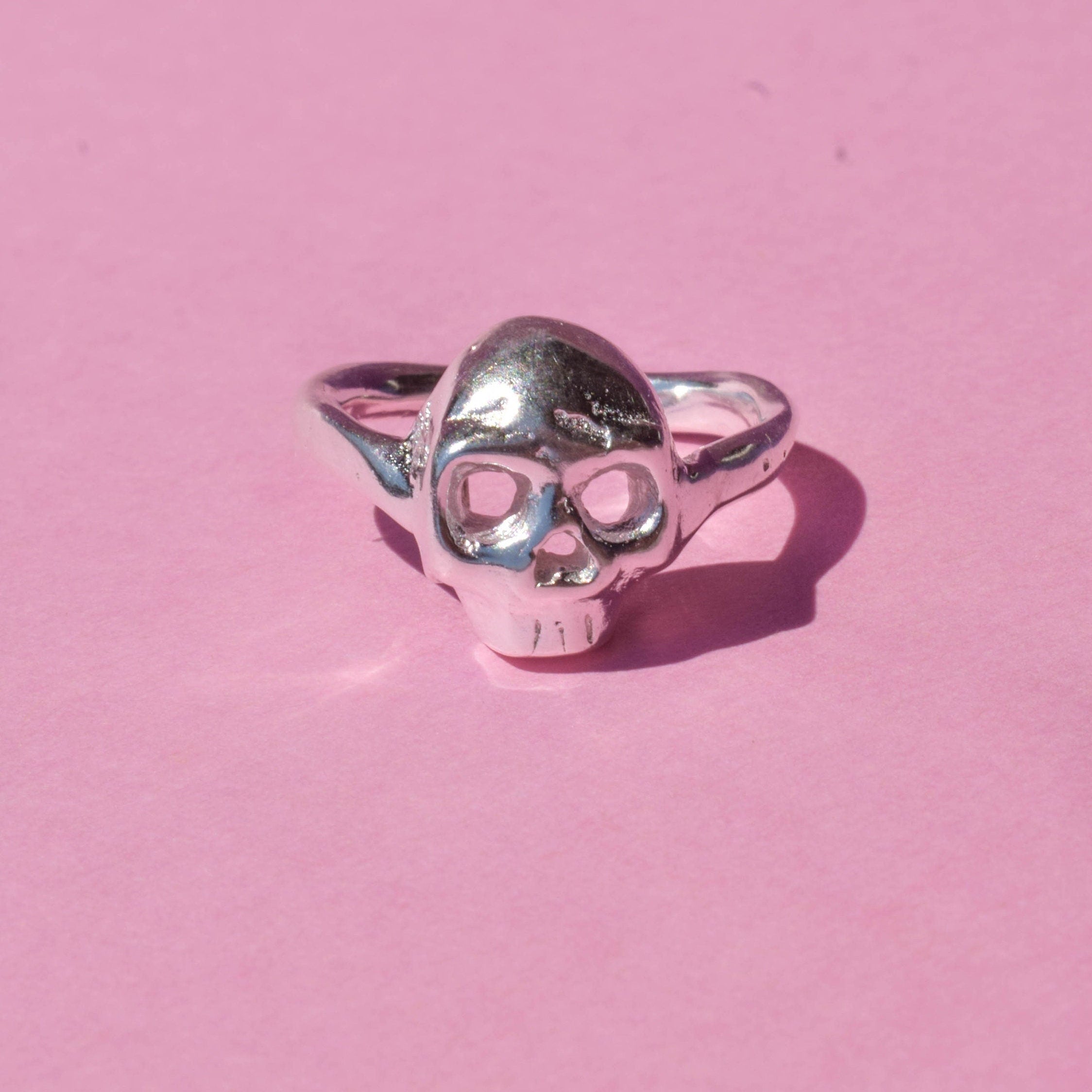 Silver skull ring