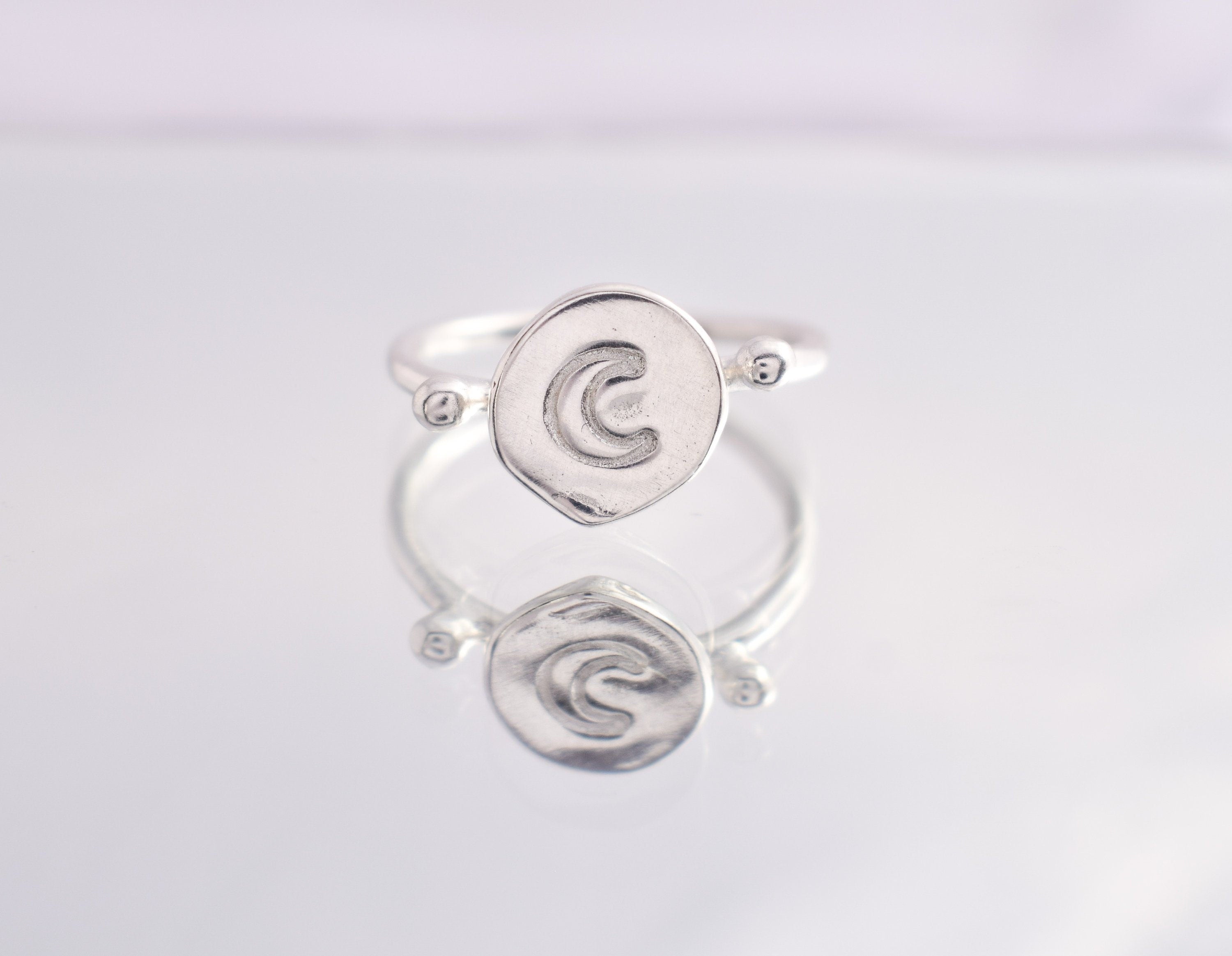 Crescent moon ring