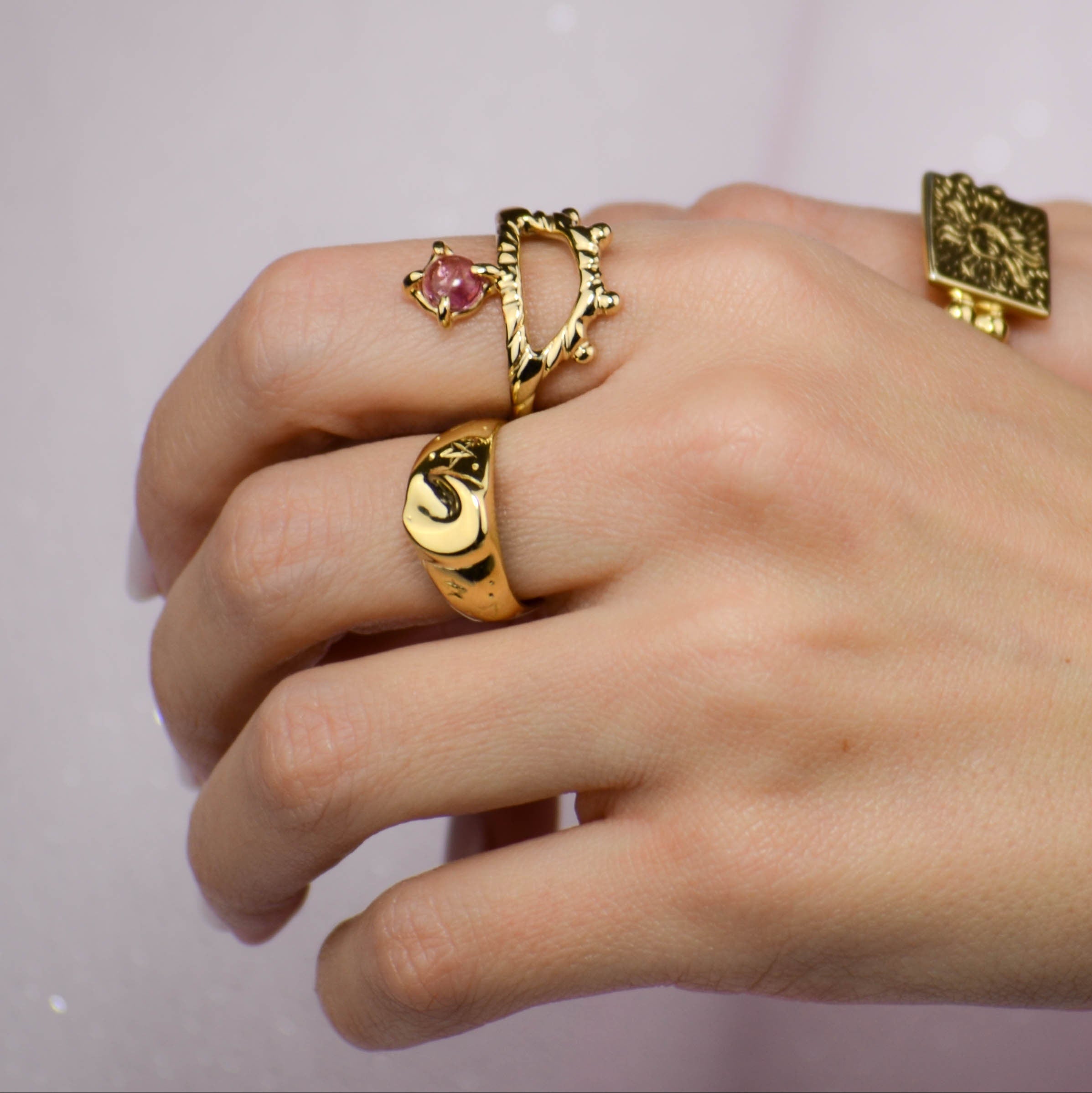 Eclectic stone ring