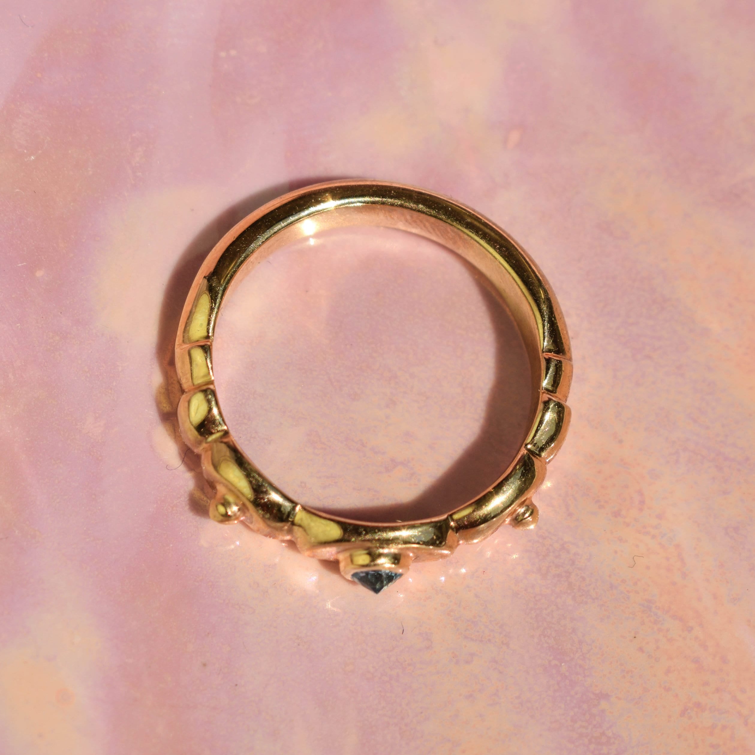 Light blue topaz ring