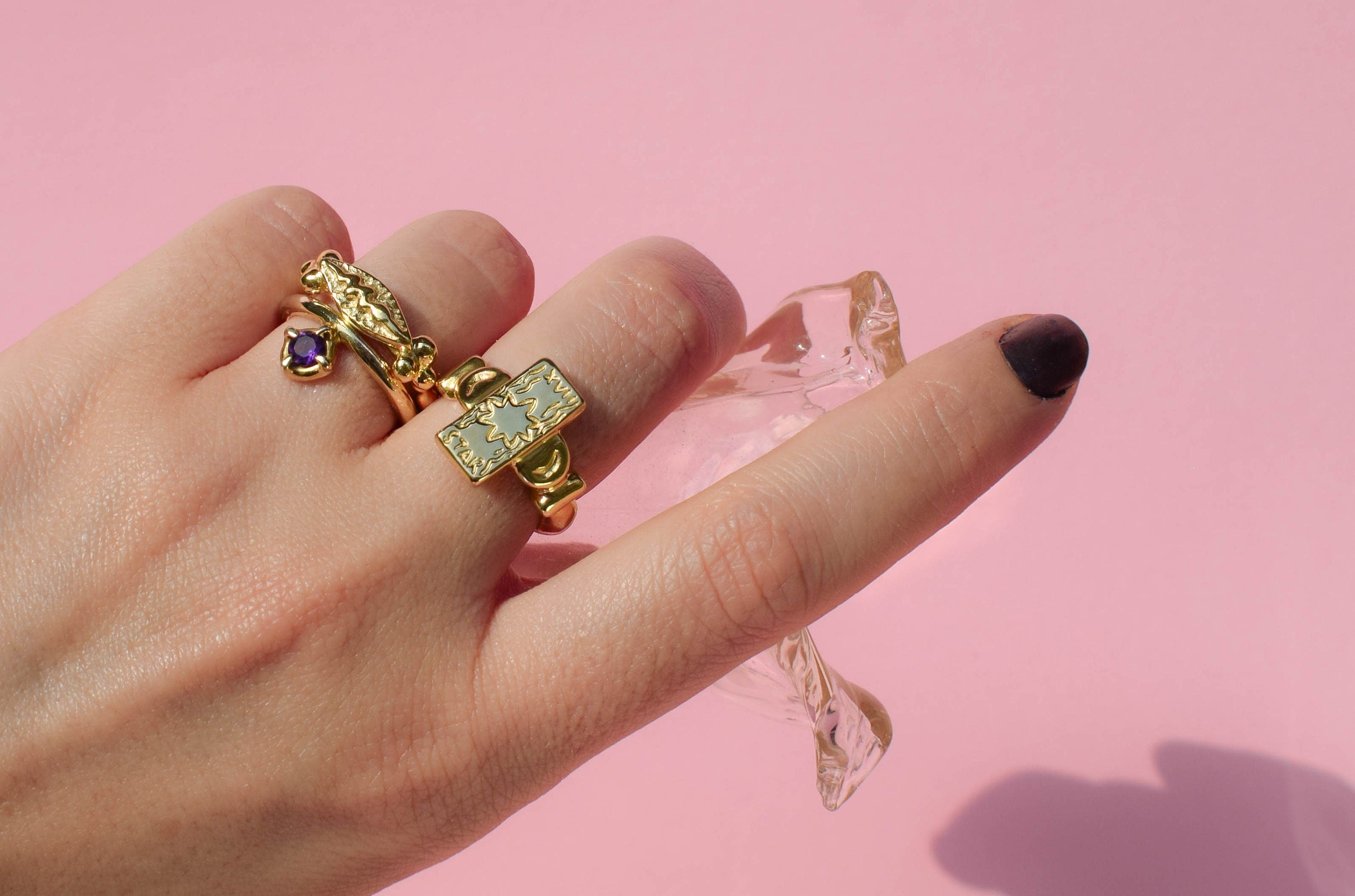 The Star tarot card ring