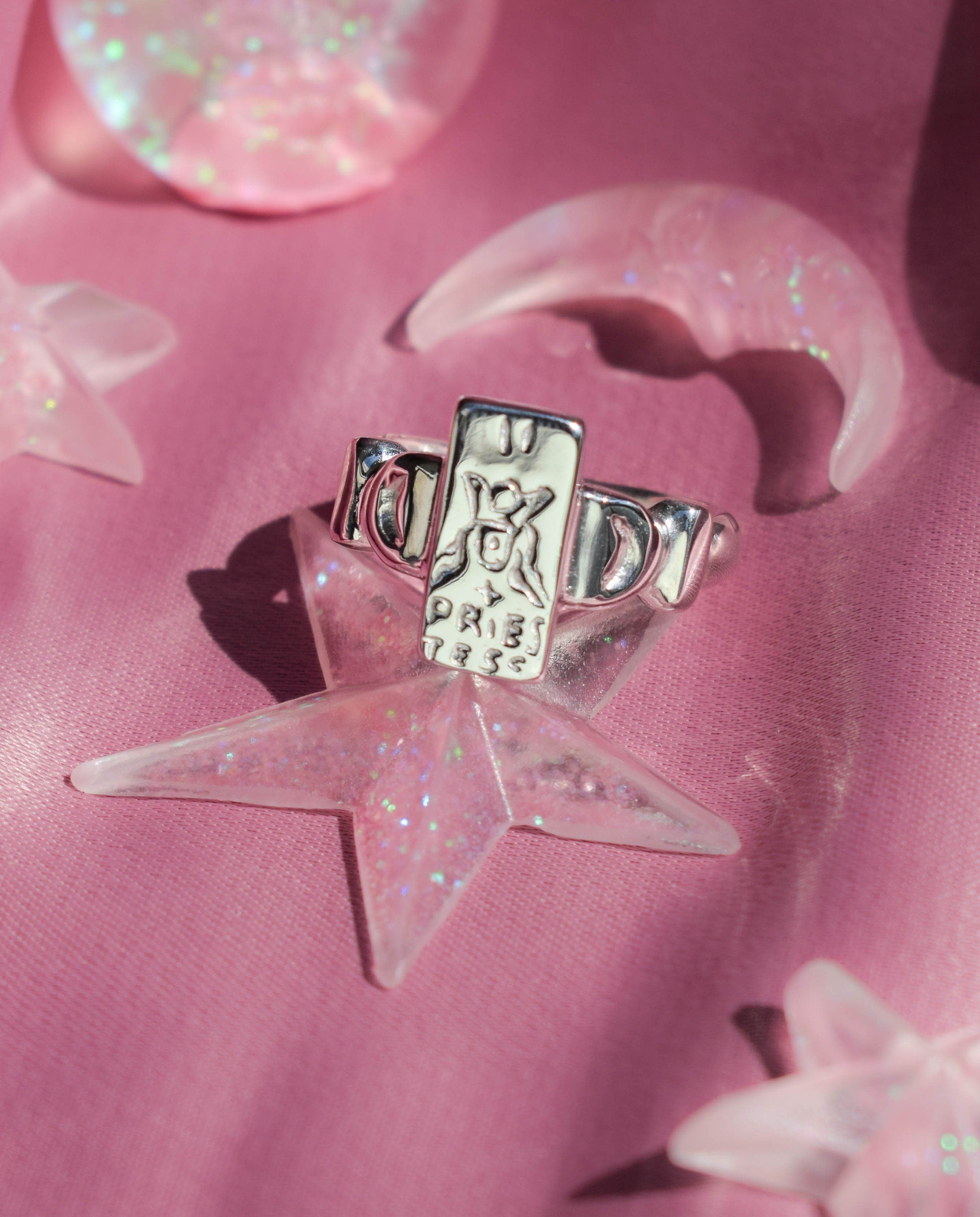 The High Priestess tarot card ring