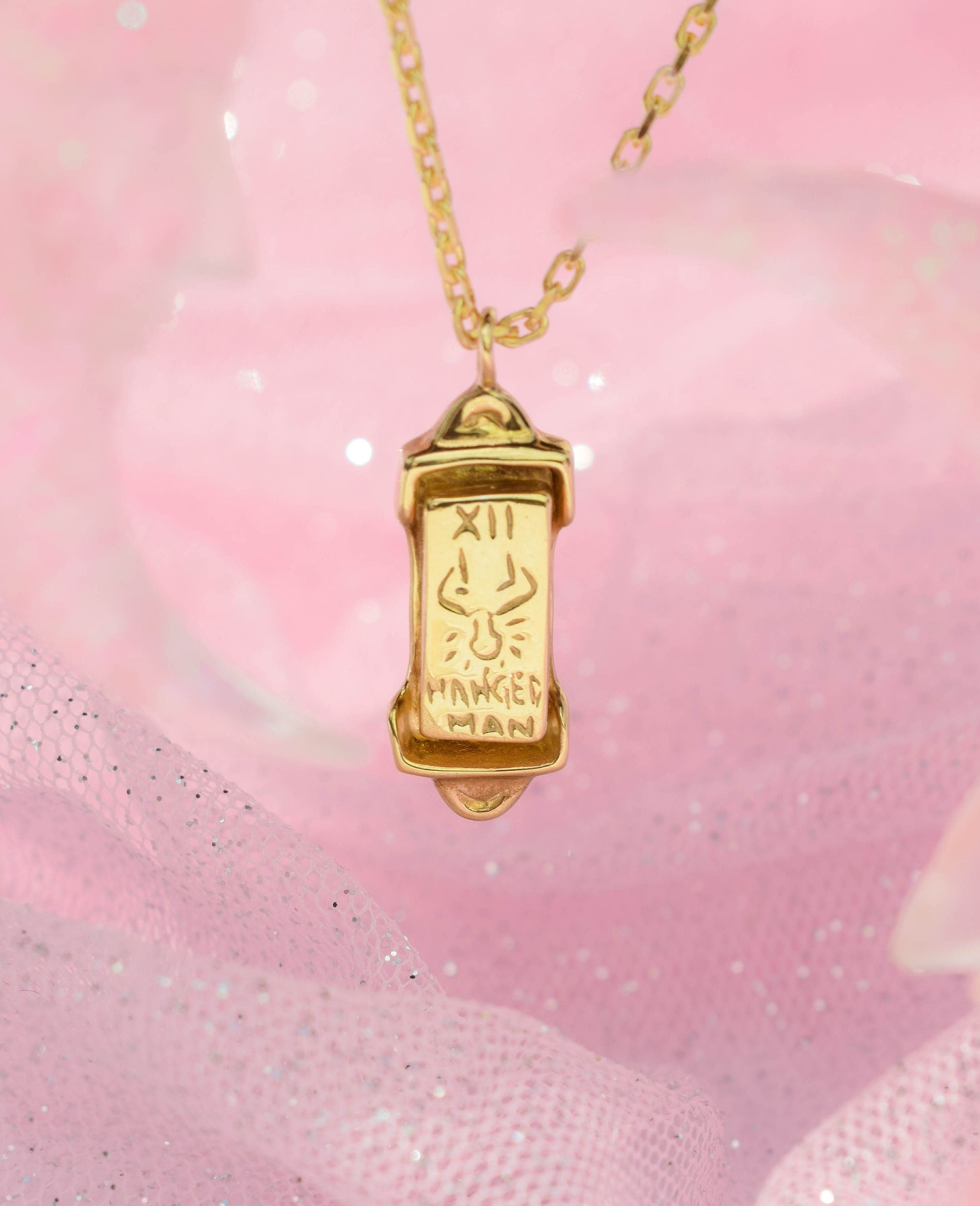 The Hanged man tarot card necklace