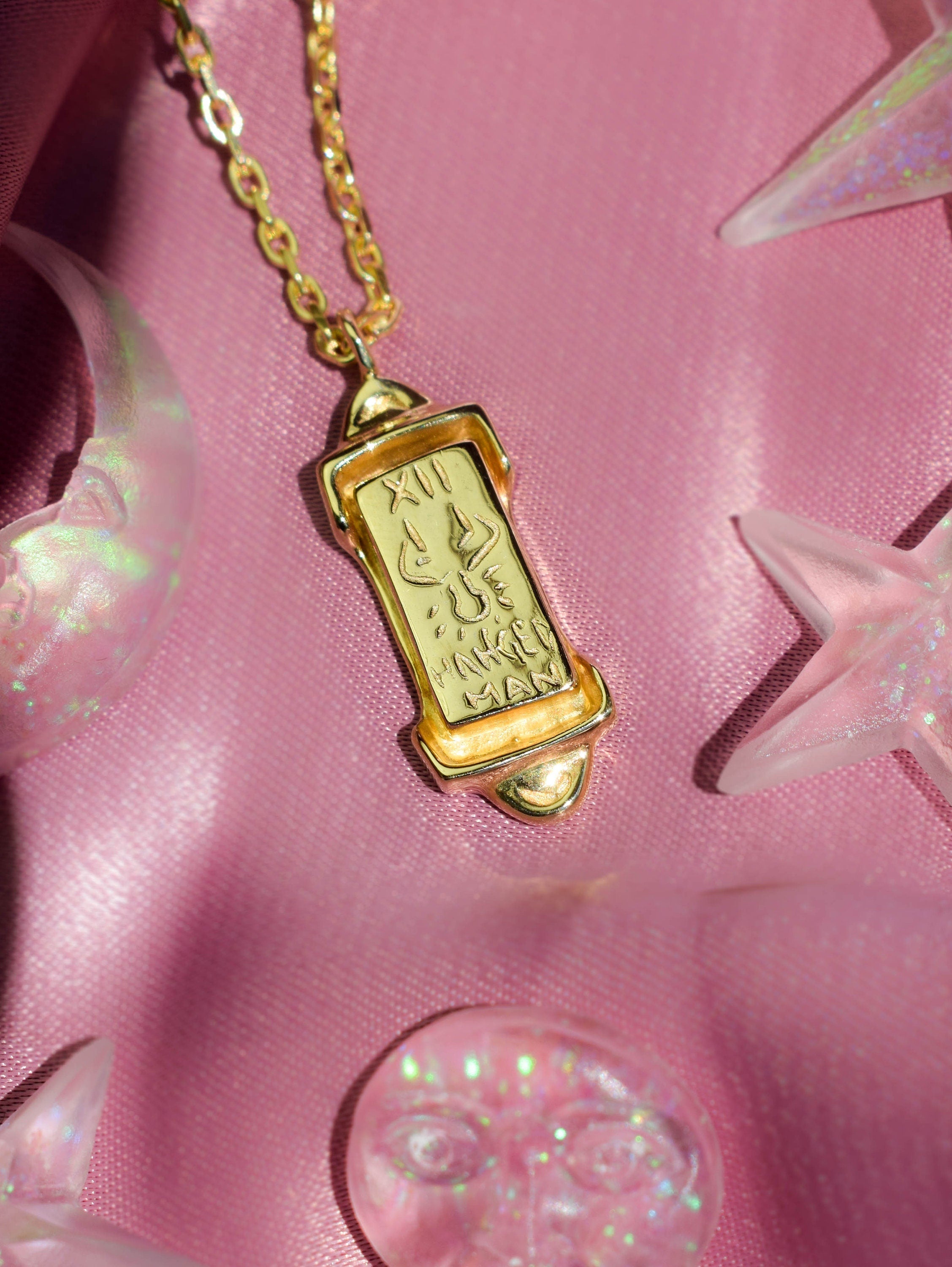 The Hanged man tarot card necklace