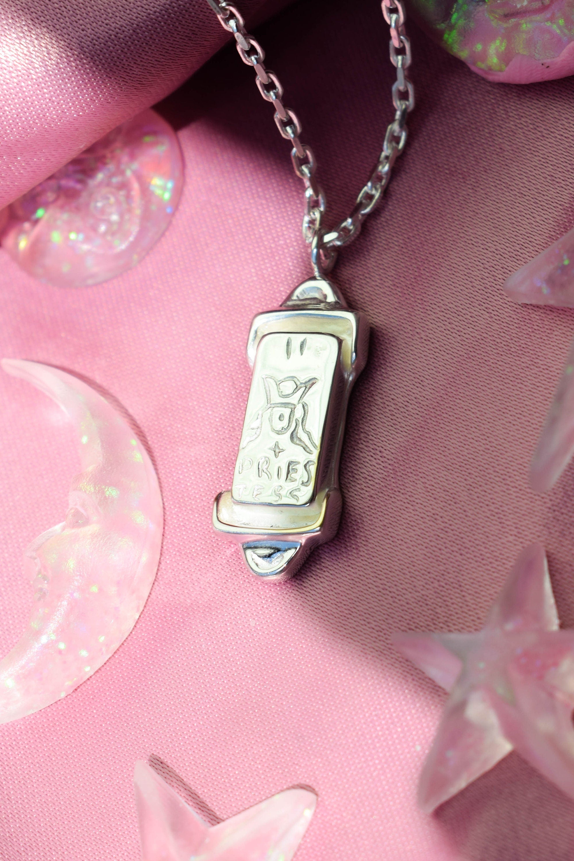 Tarot card The High Priestess necklace