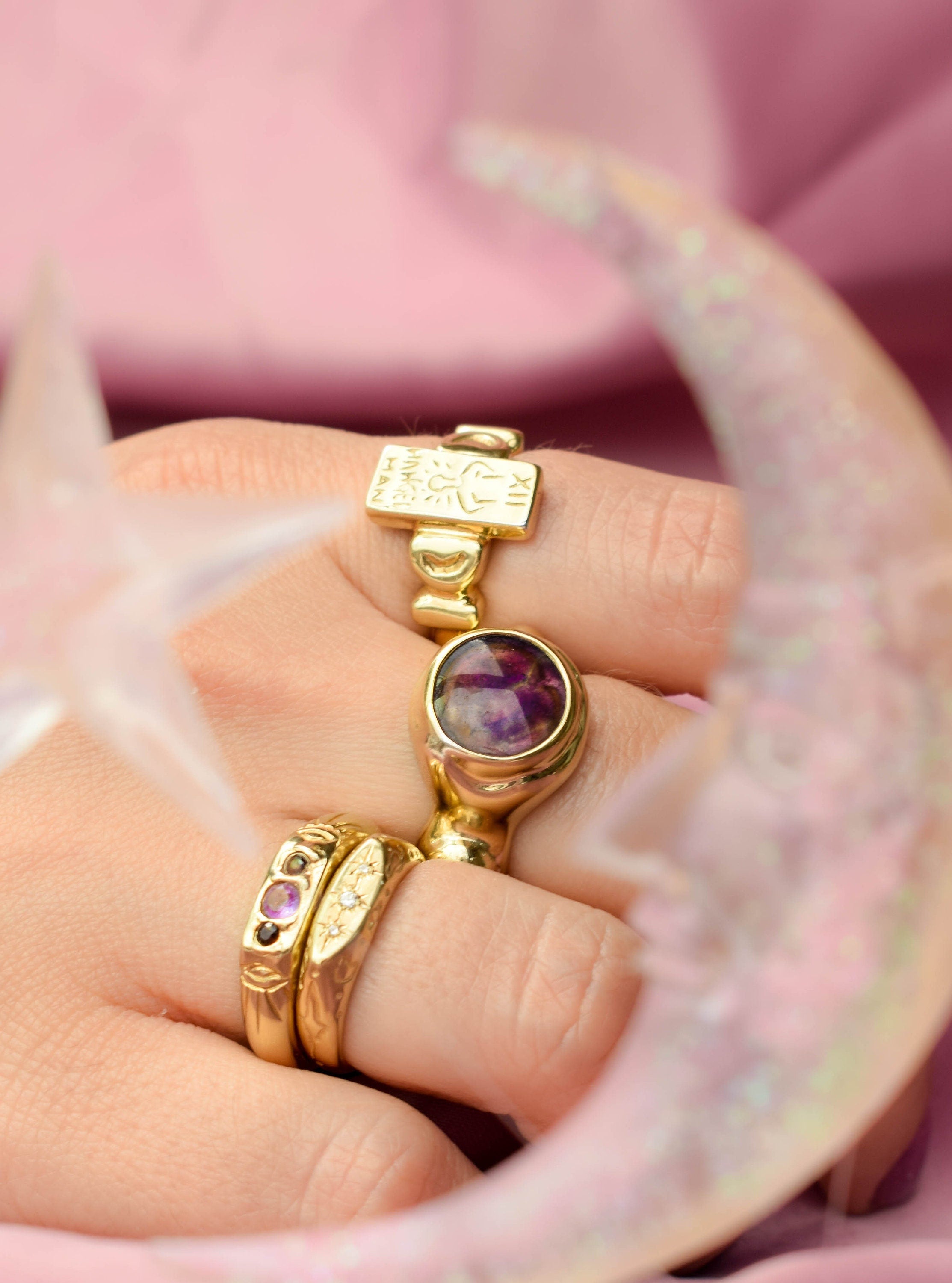 The Hanged man tarot card ring