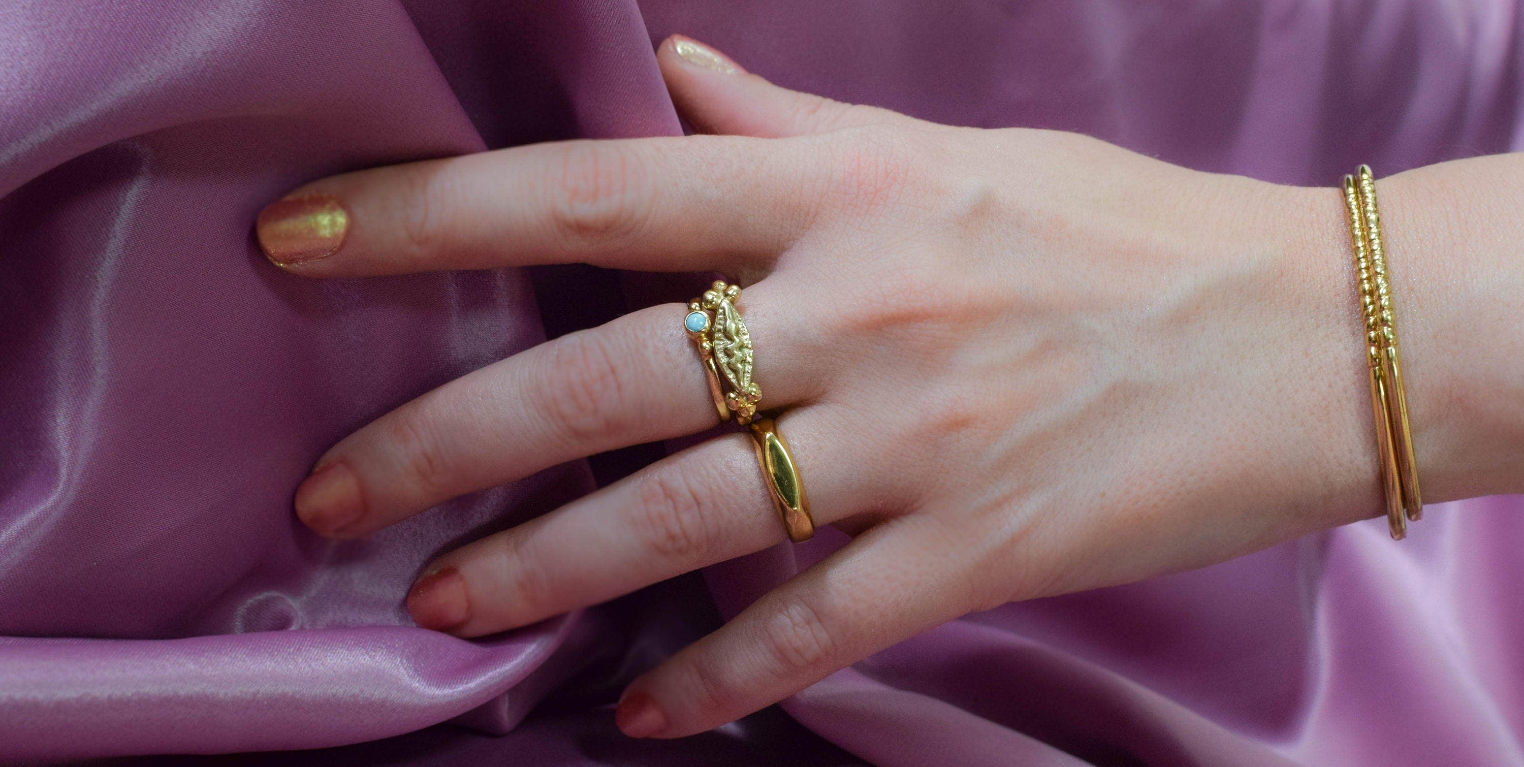 Turquoise dainty ring
