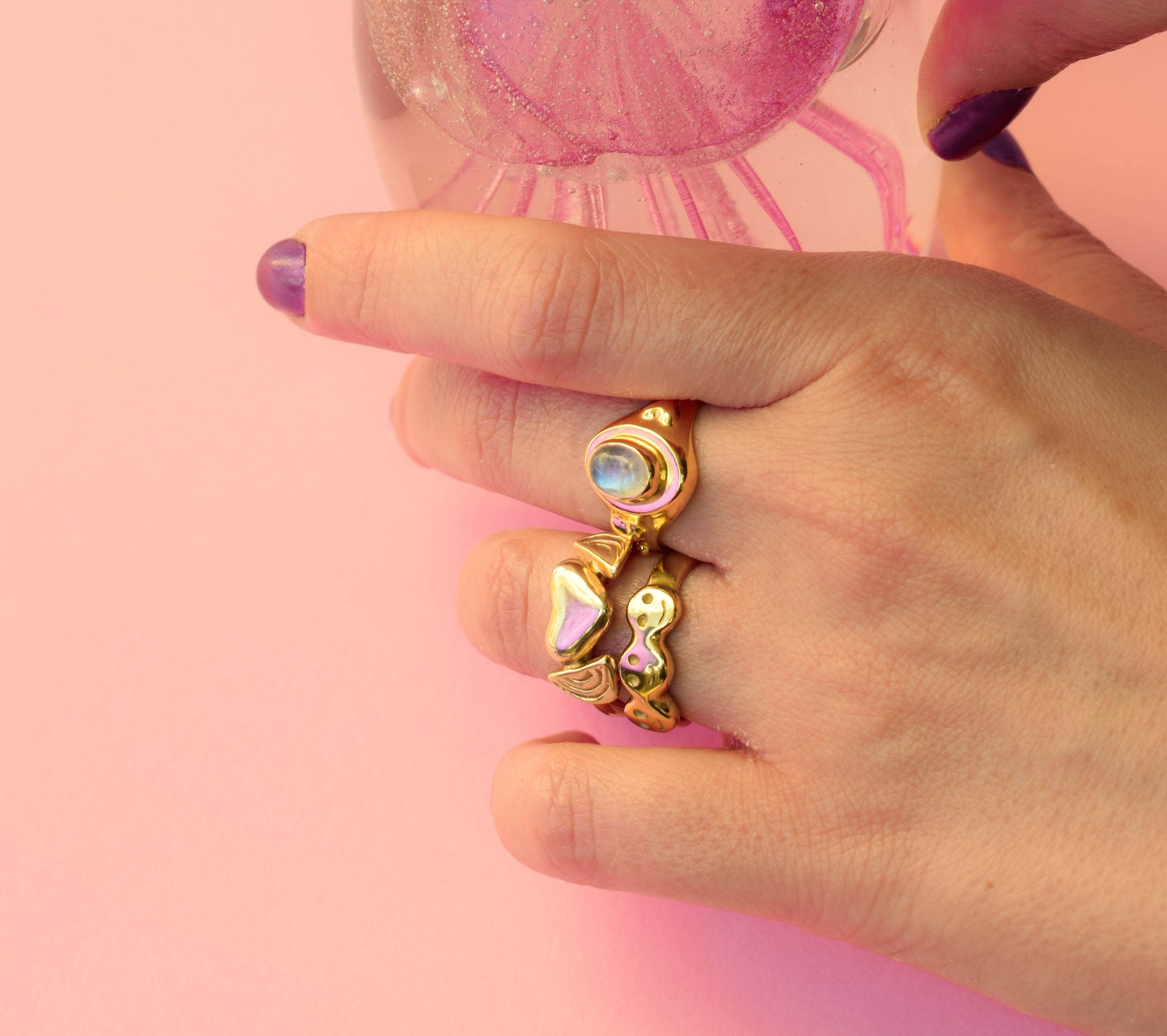 Smile face ring