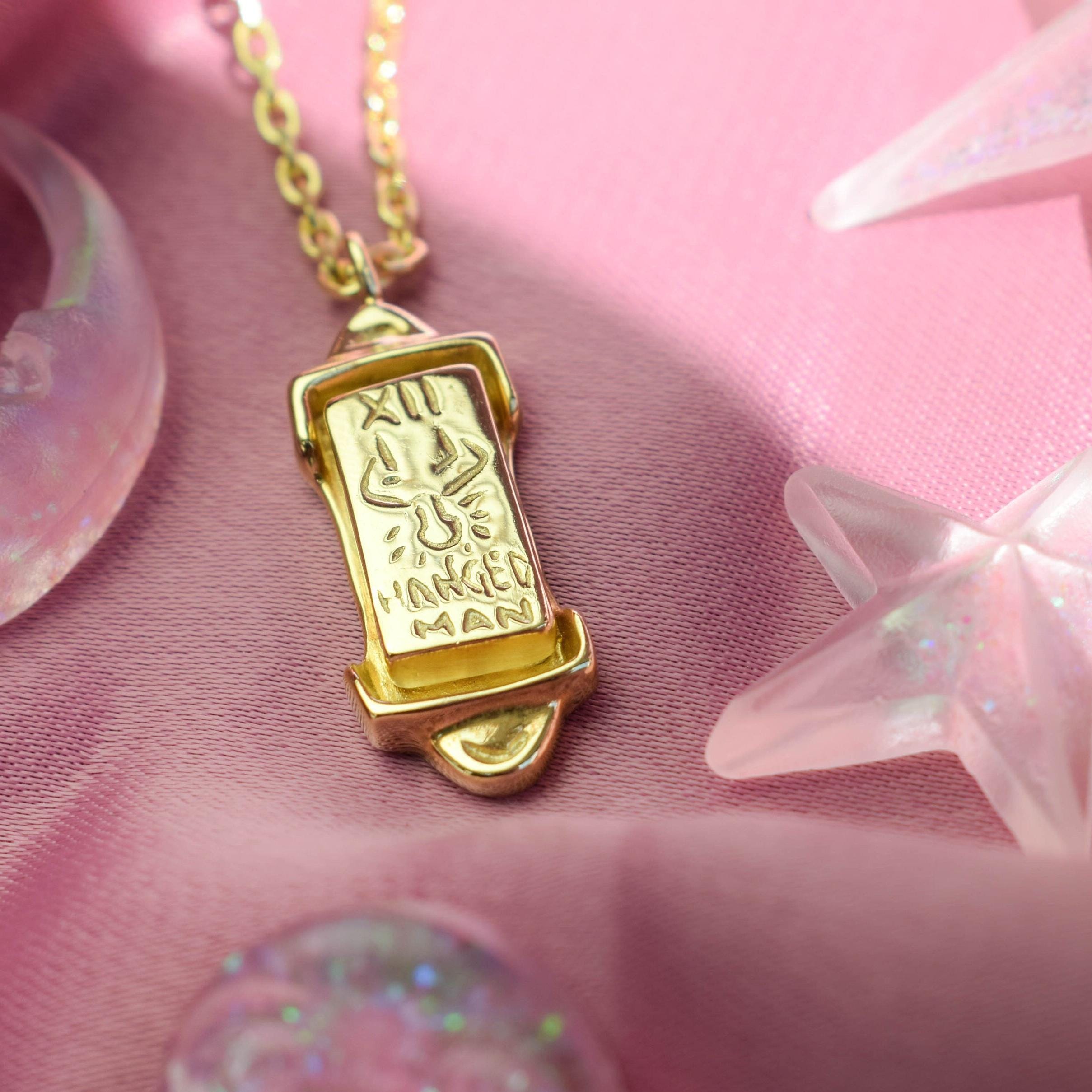The Hanged man tarot card necklace