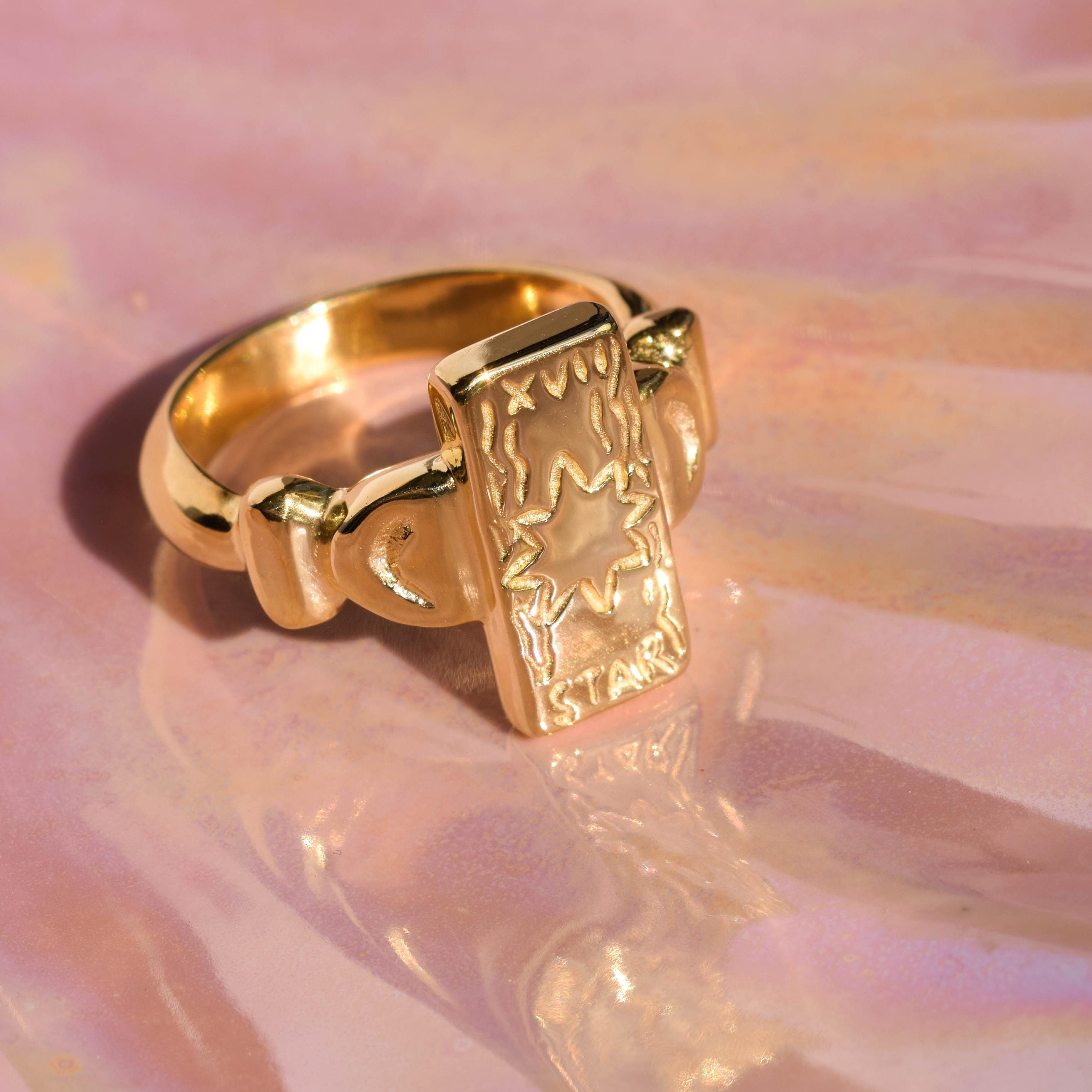 The Star tarot card ring