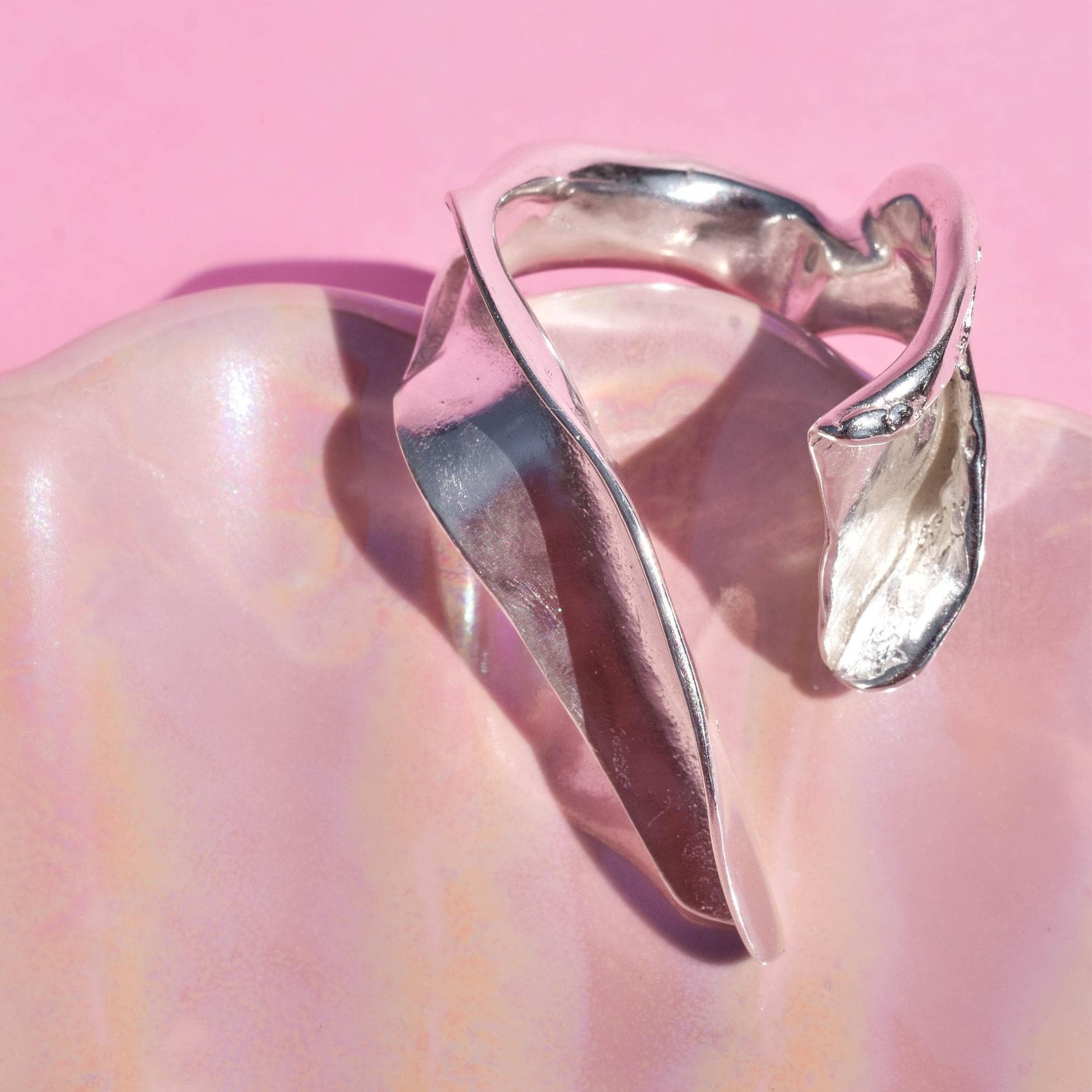 Silver statement ring