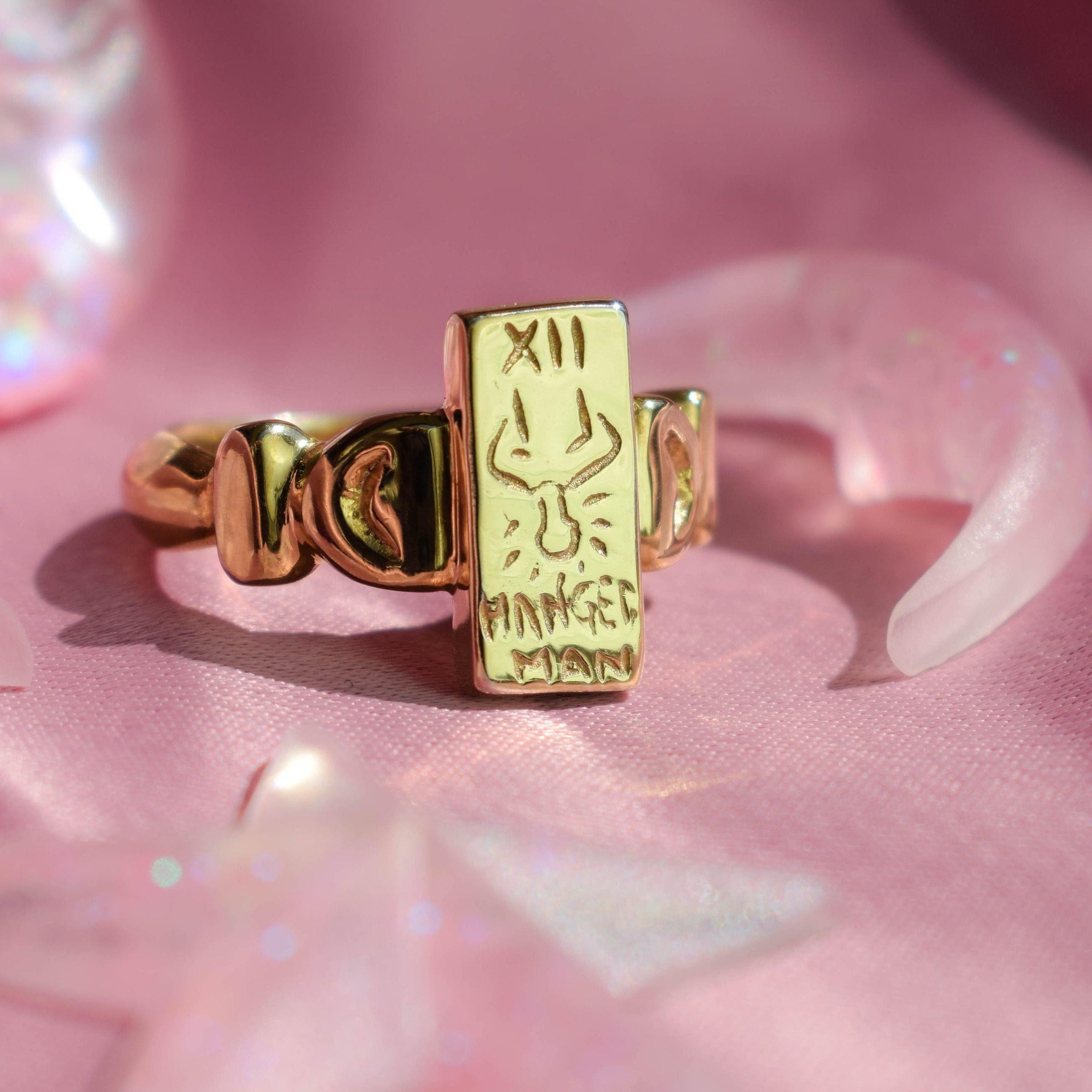 The Hanged man tarot card ring