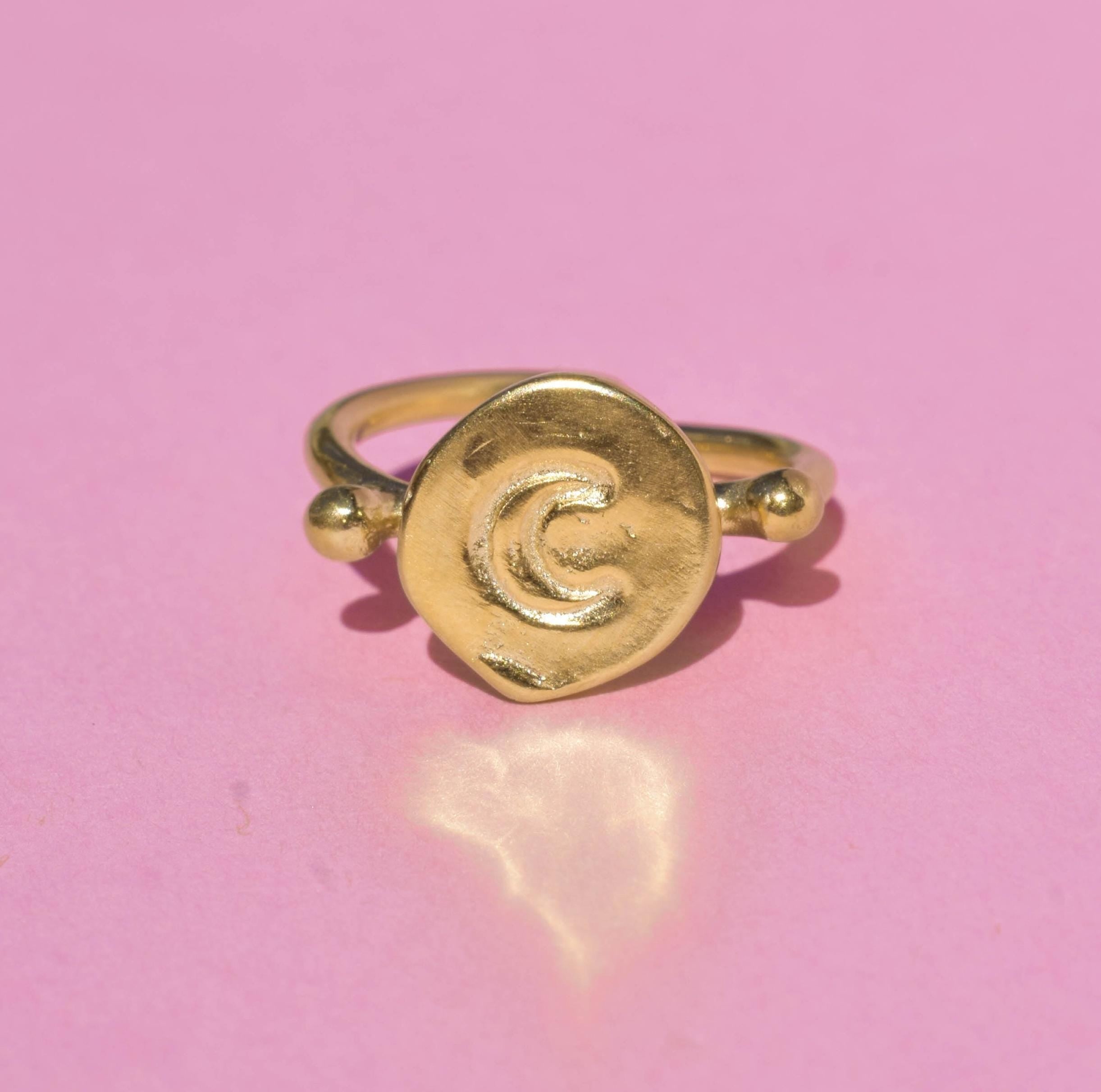 Crescent moon ring
