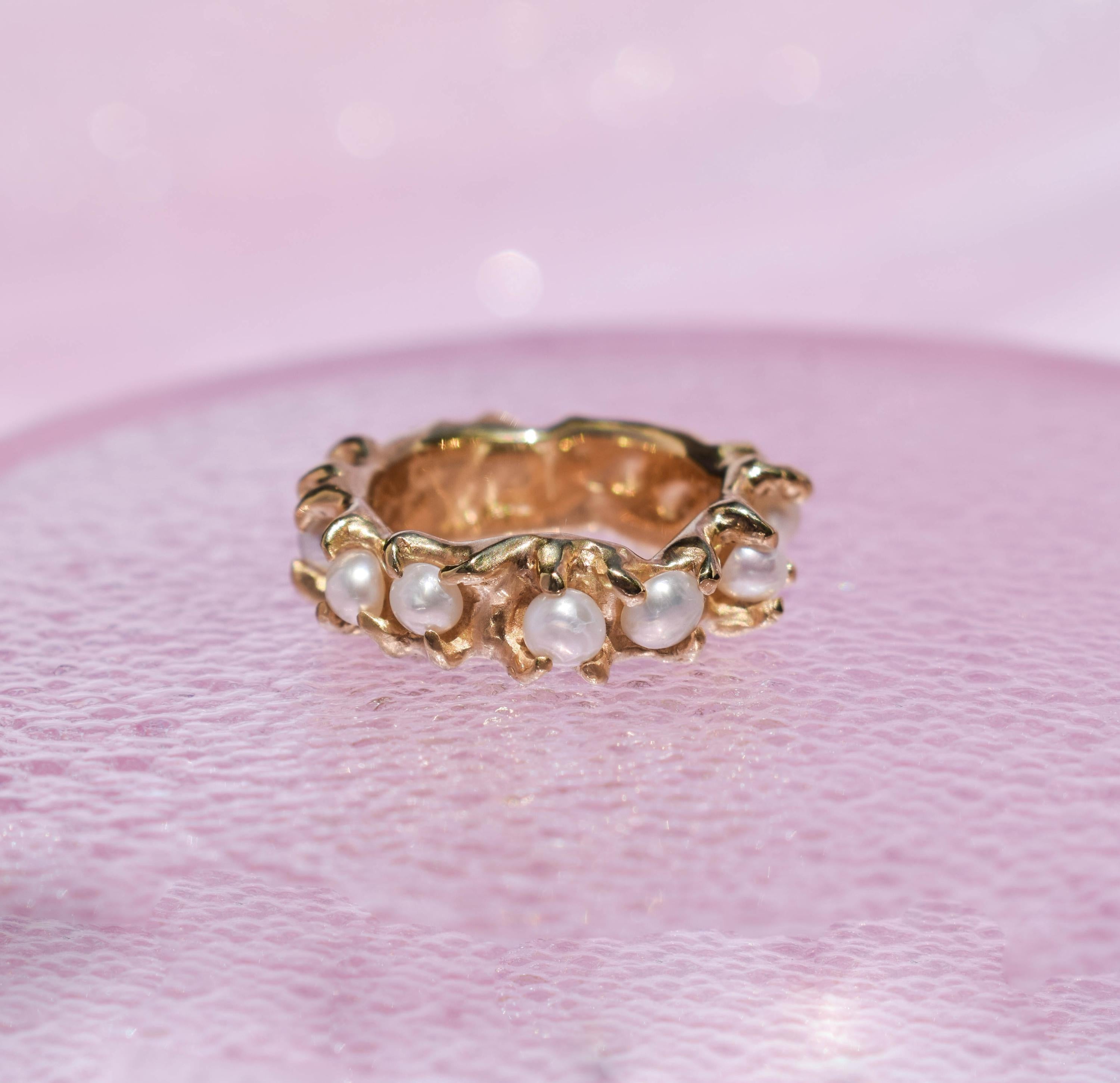 Pearl eternity ring