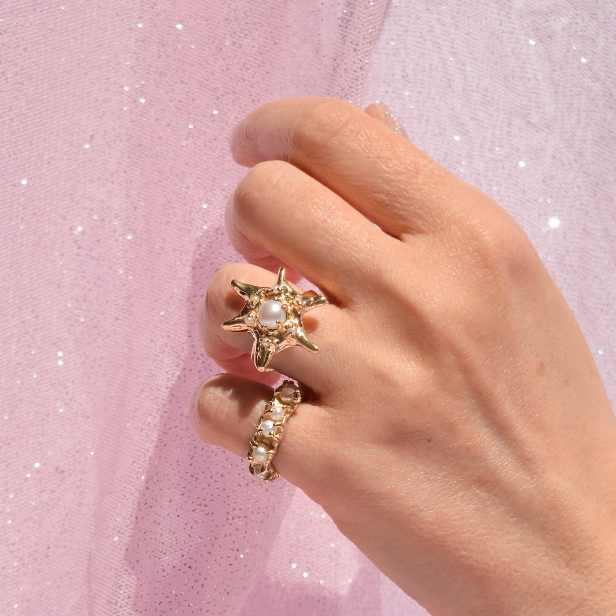 Pearl eternity ring