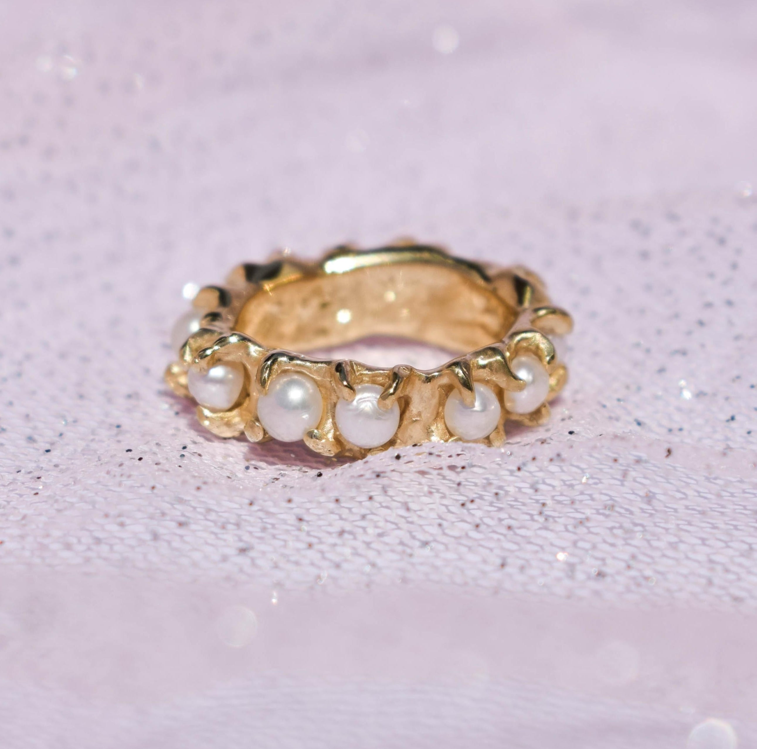 Pearl eternity ring
