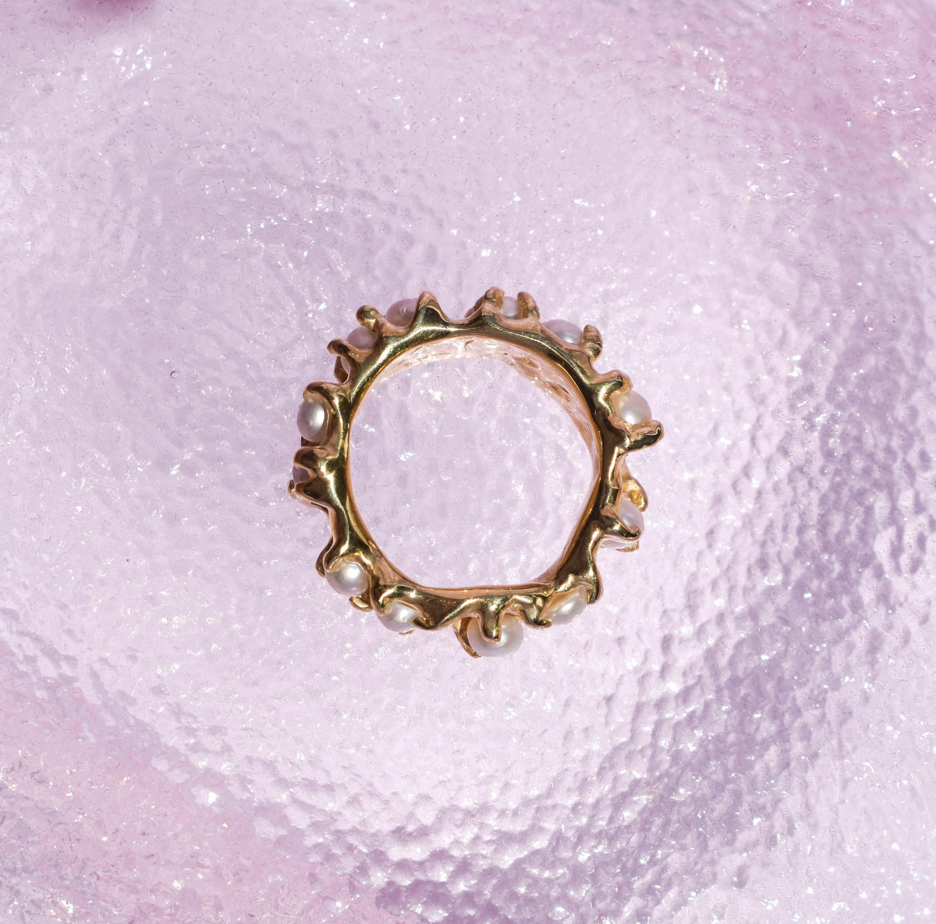 Pearl eternity ring