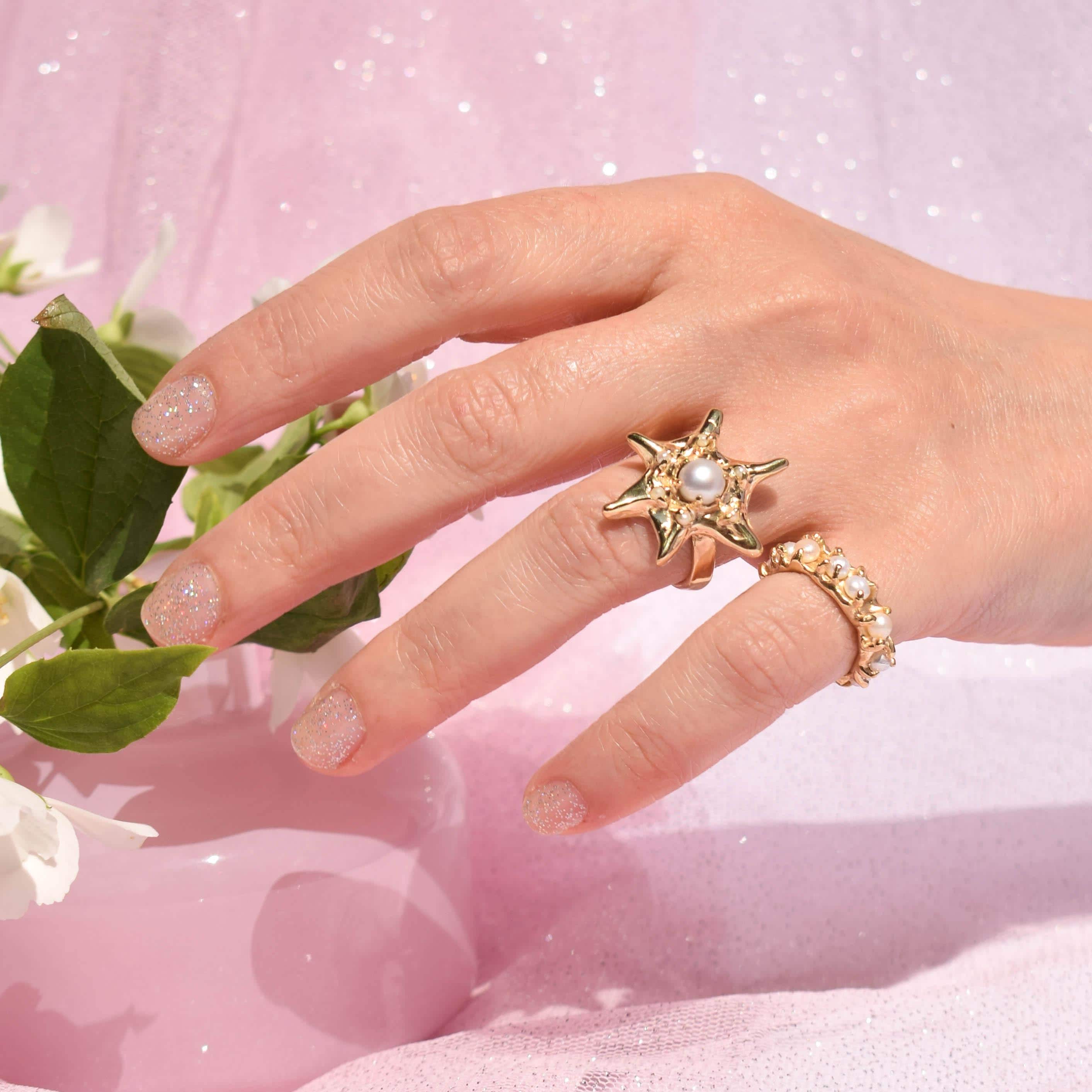 Pearl eternity ring