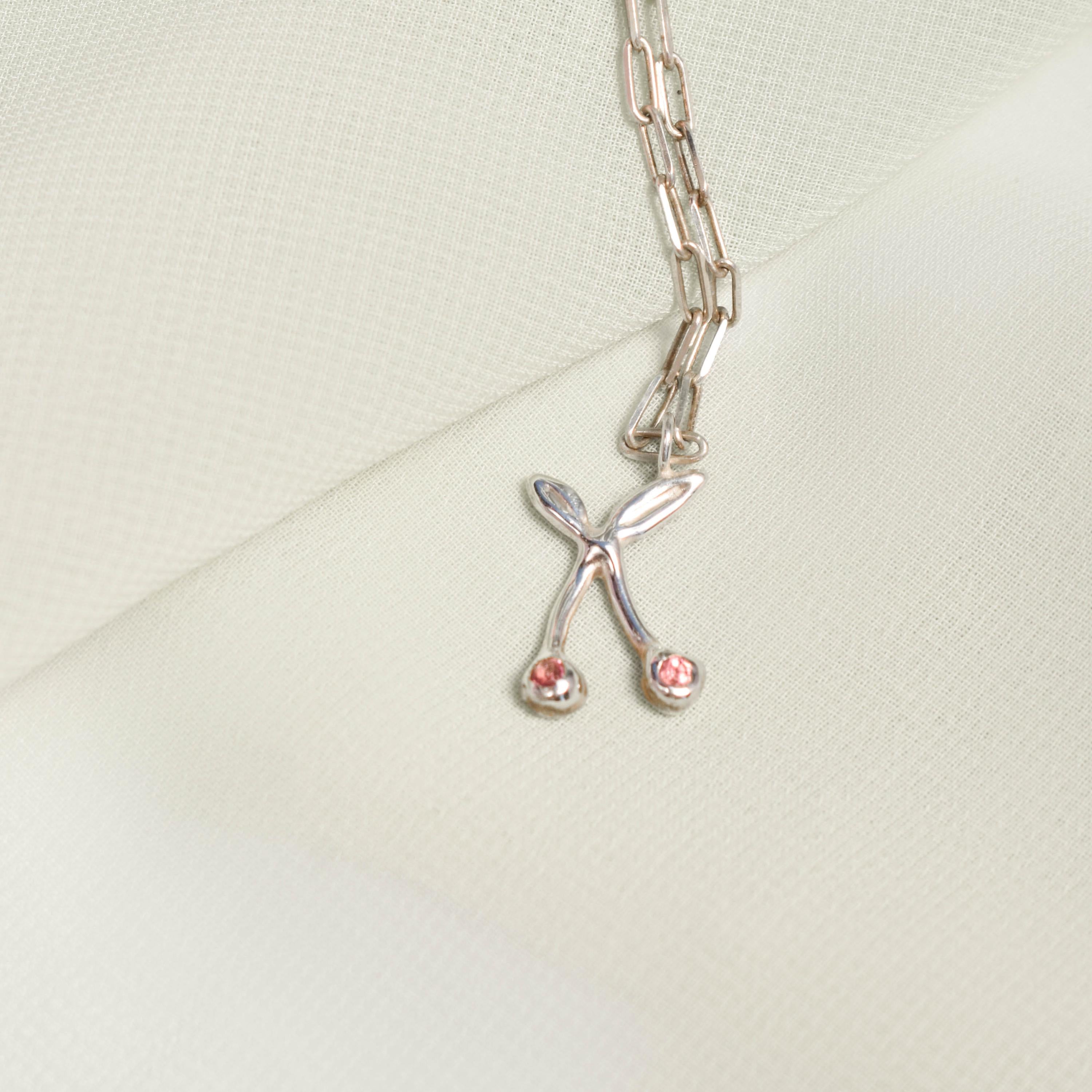 Dainty cherries necklace