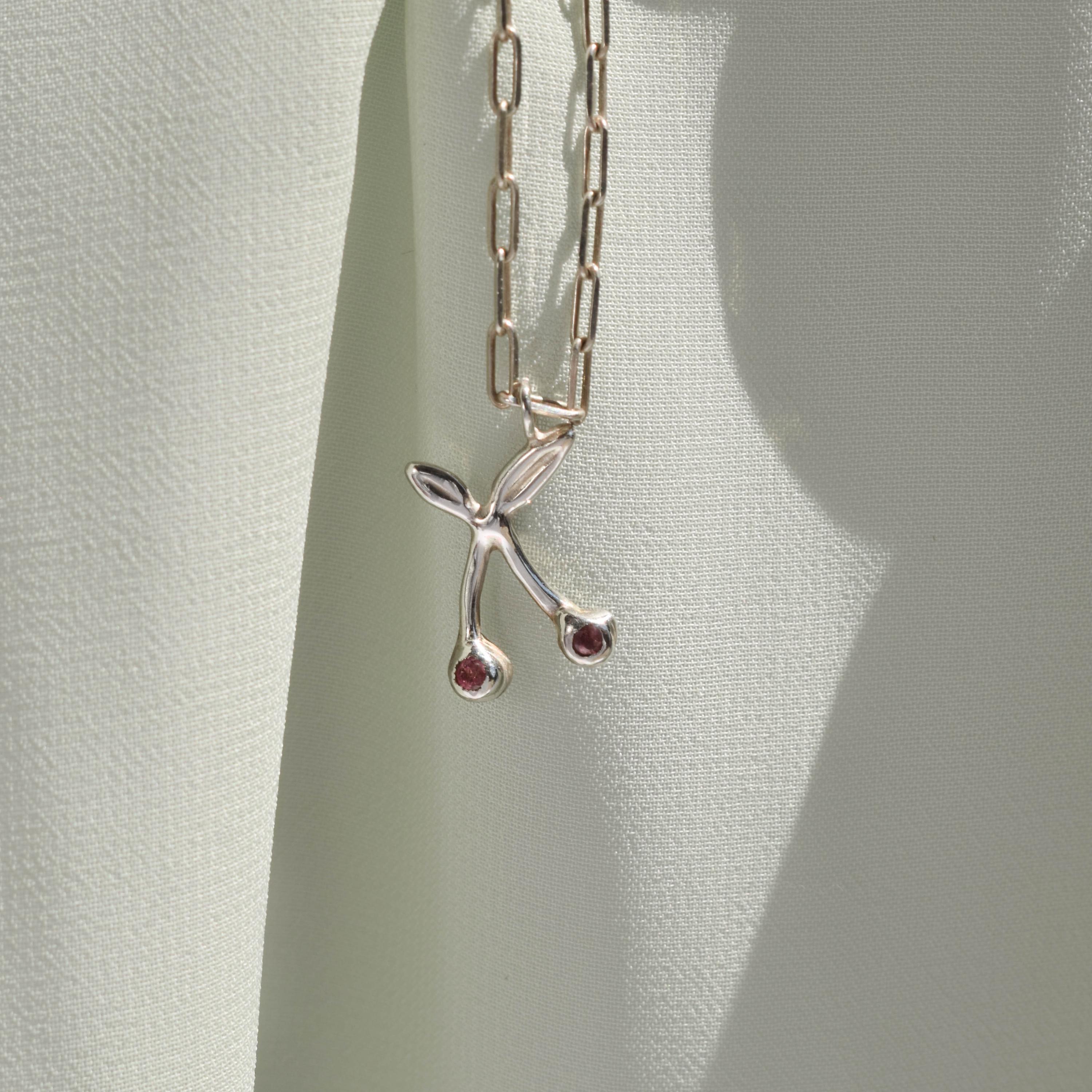 Dainty cherries necklace