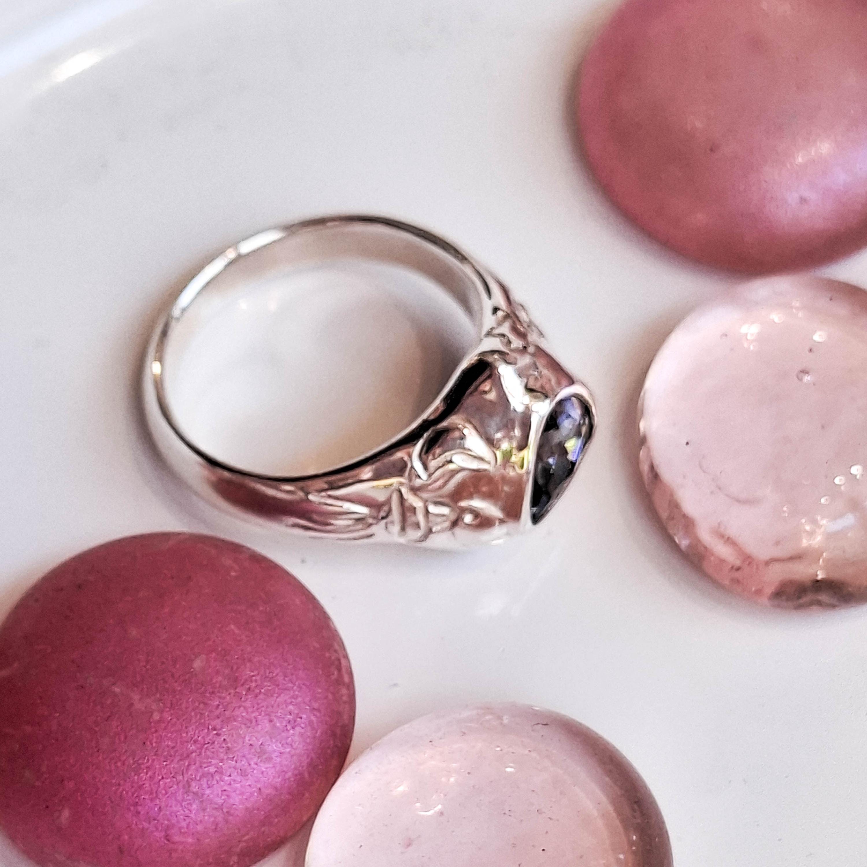 Celestial signet ring with stars and moons
