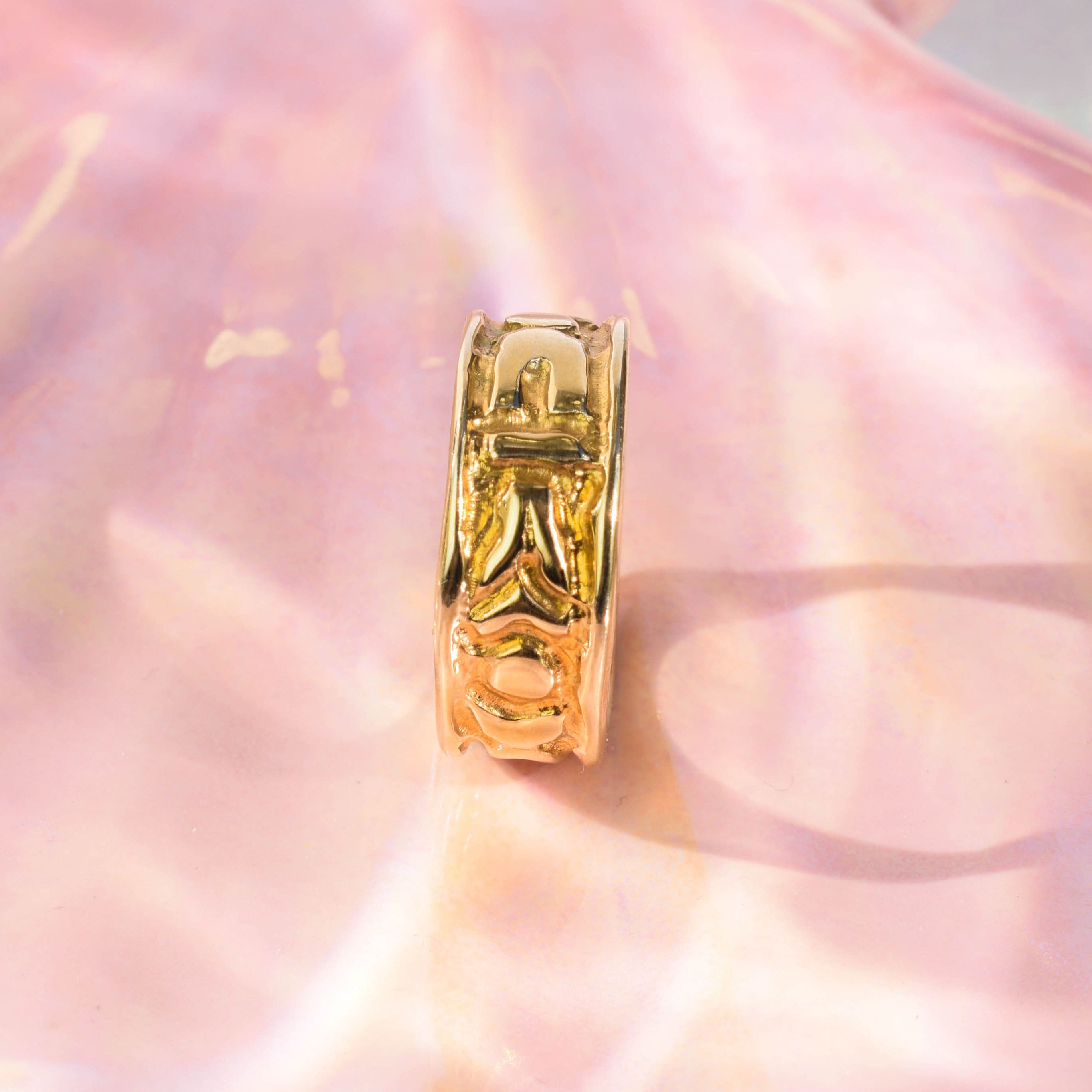 Thick wide band ring