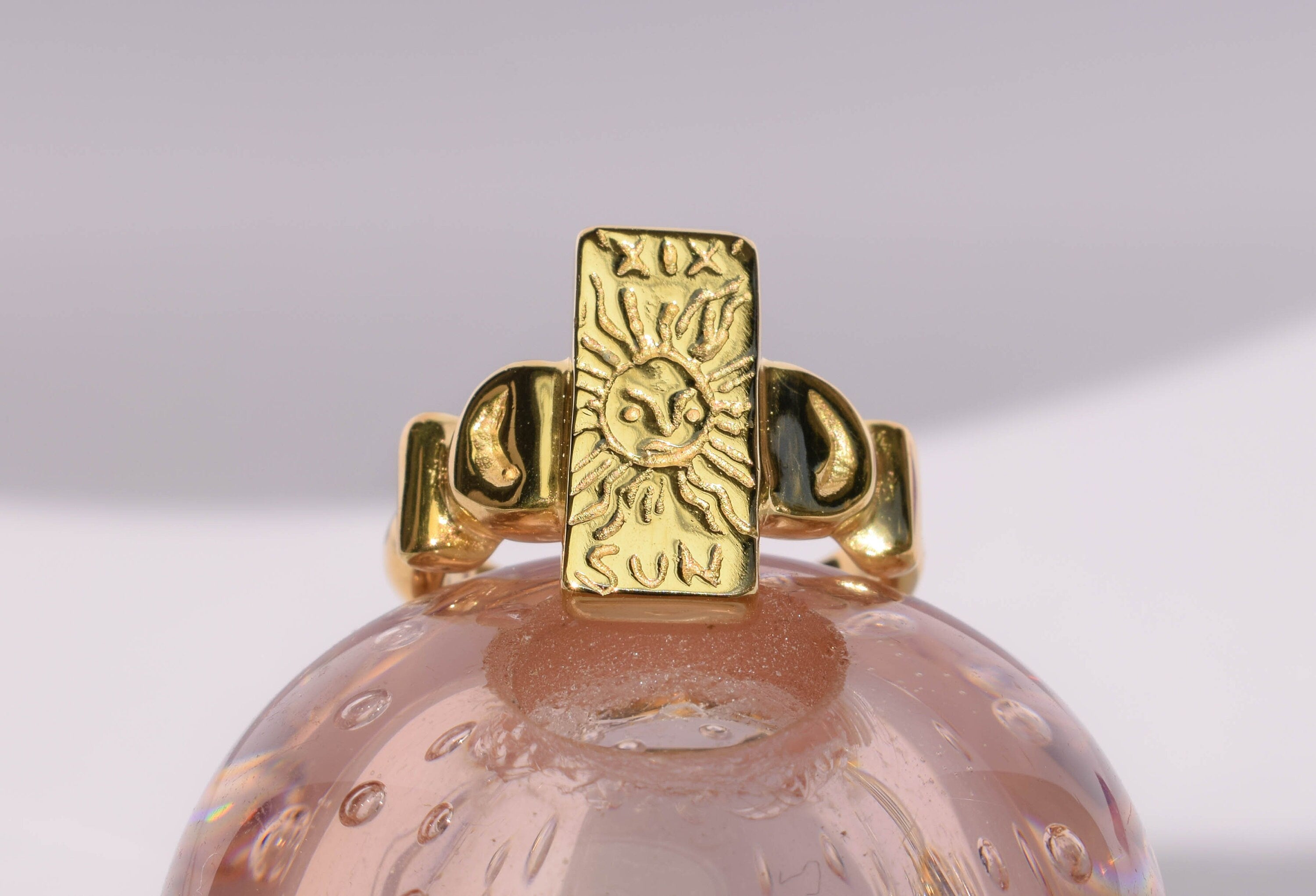 The Sun tarot card ring