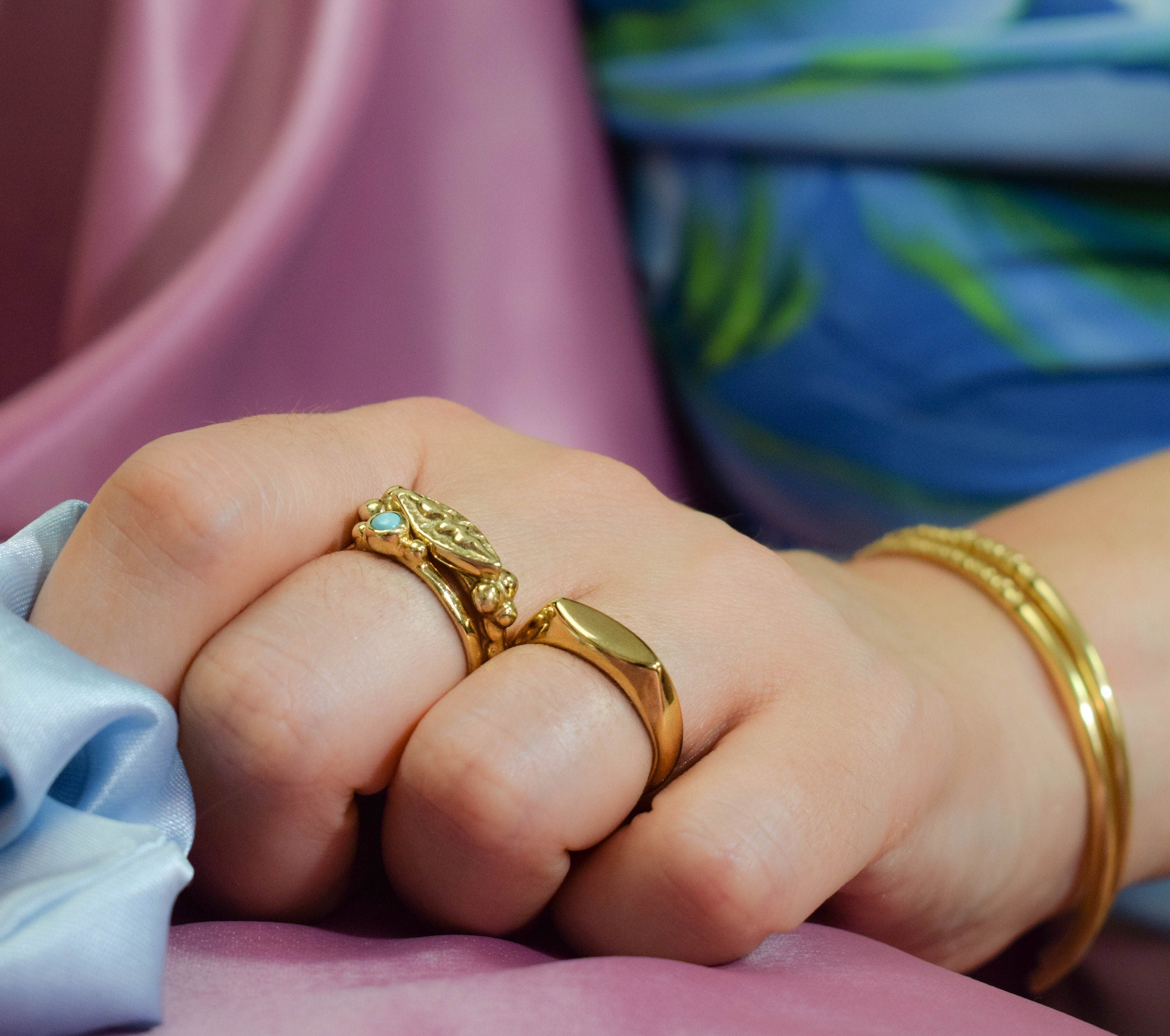 Turquoise dainty ring