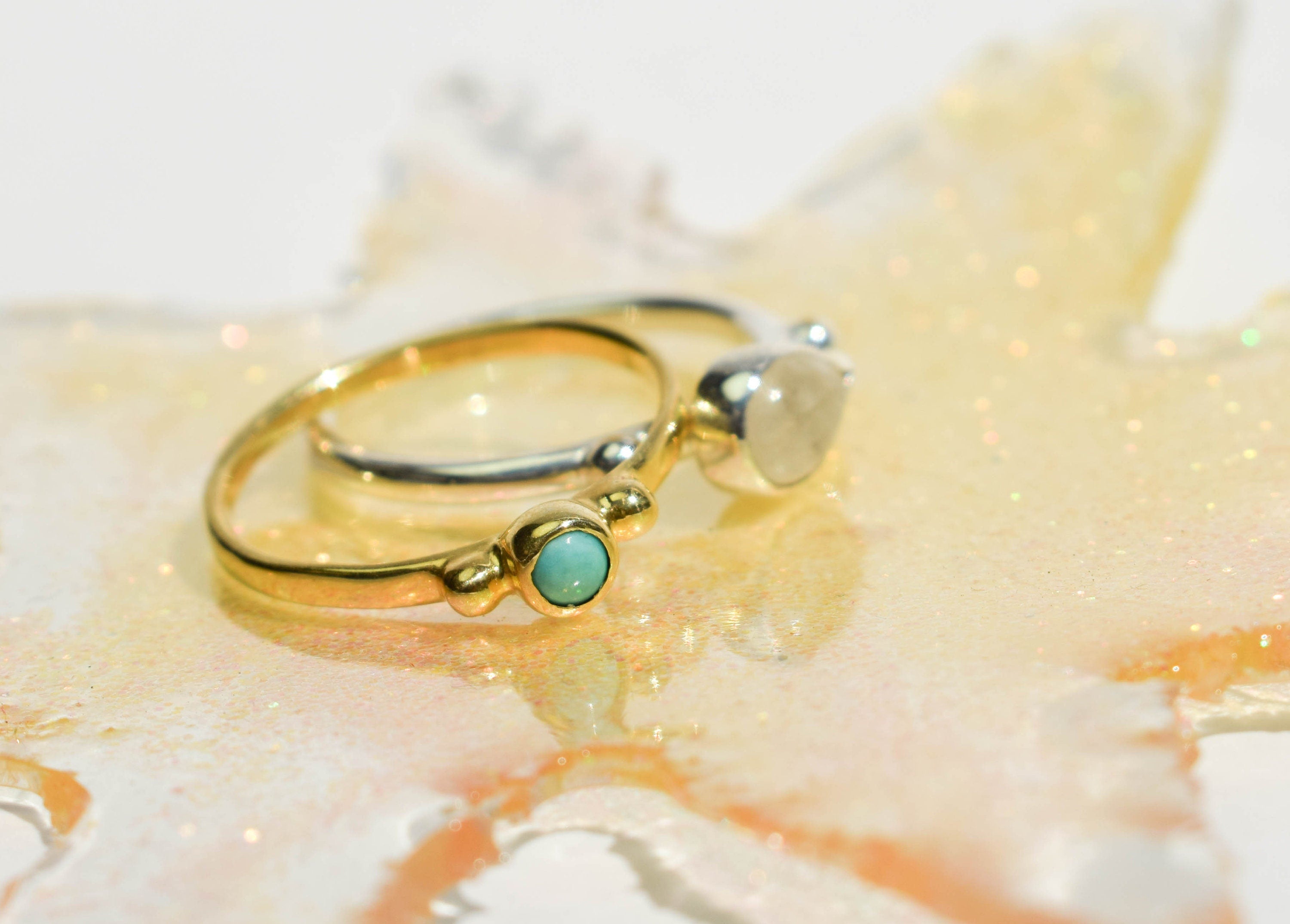 Turquoise dainty ring
